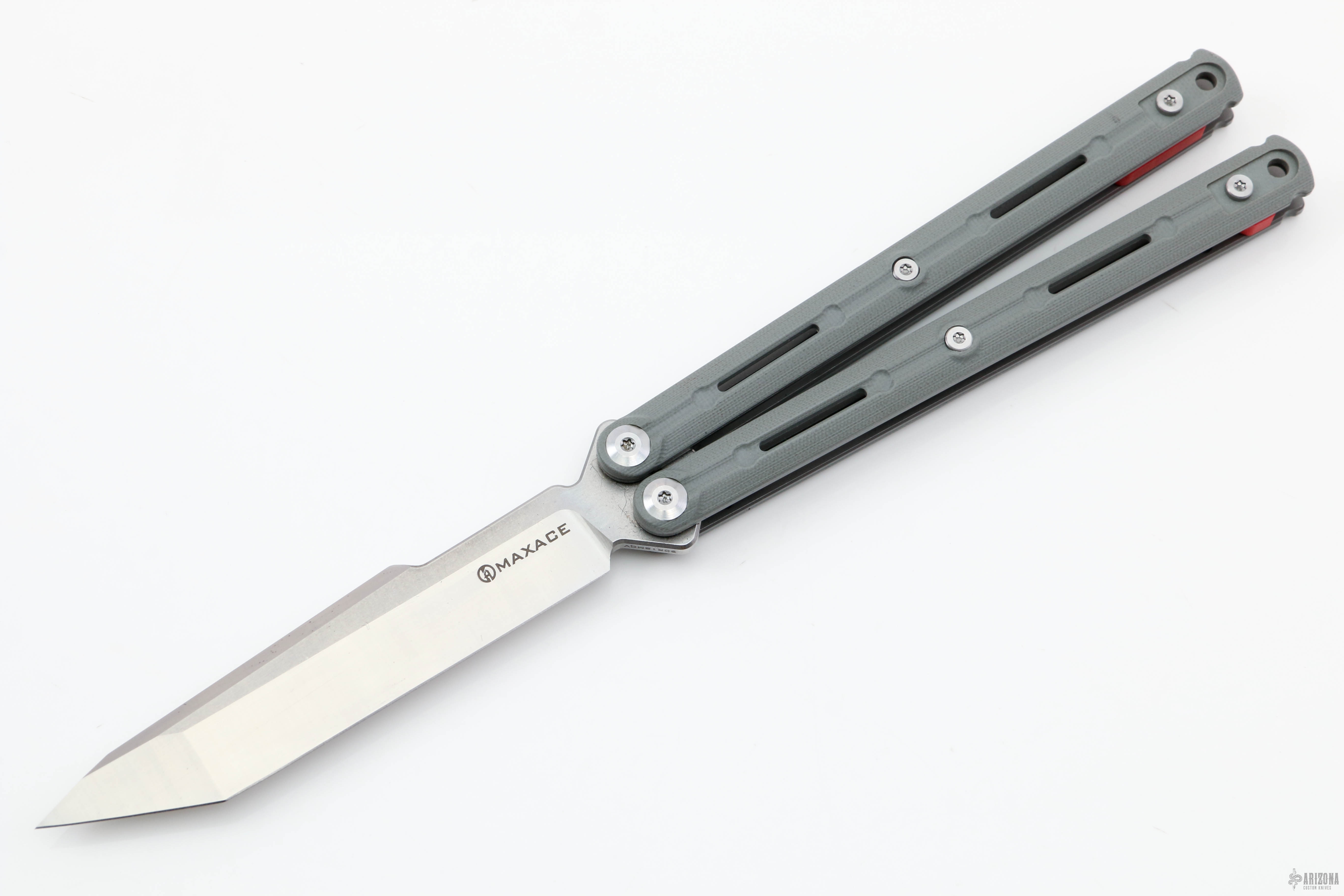 Serpent Striker Butterfly Knife Satin Blade - Arizona Custom Knives