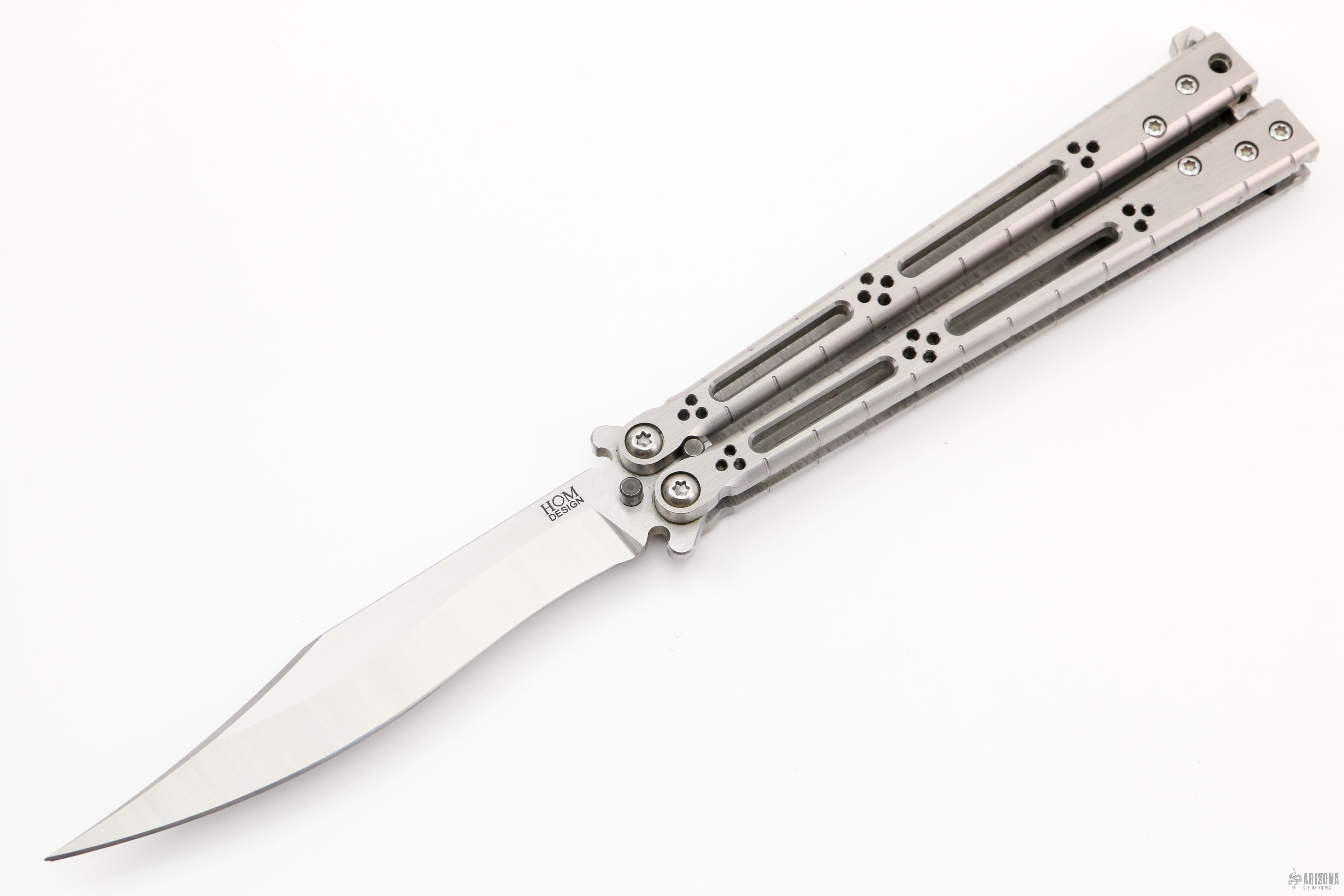 Basilisk-R Balisong - Titanium | Arizona Custom Knives