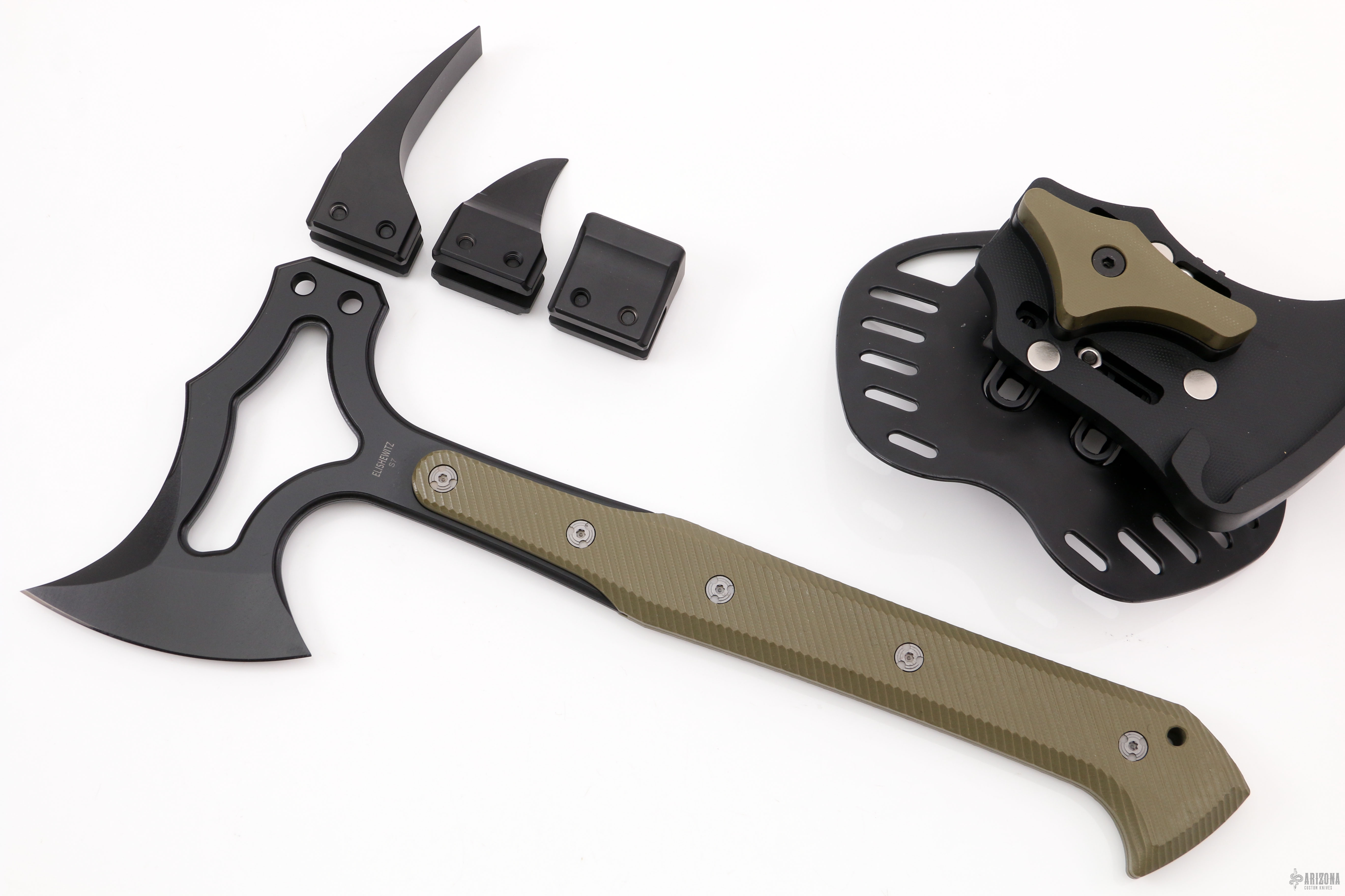 EX-T01 Tomahawk: S-7 Blade - Black Cerakote Finish, OD Green