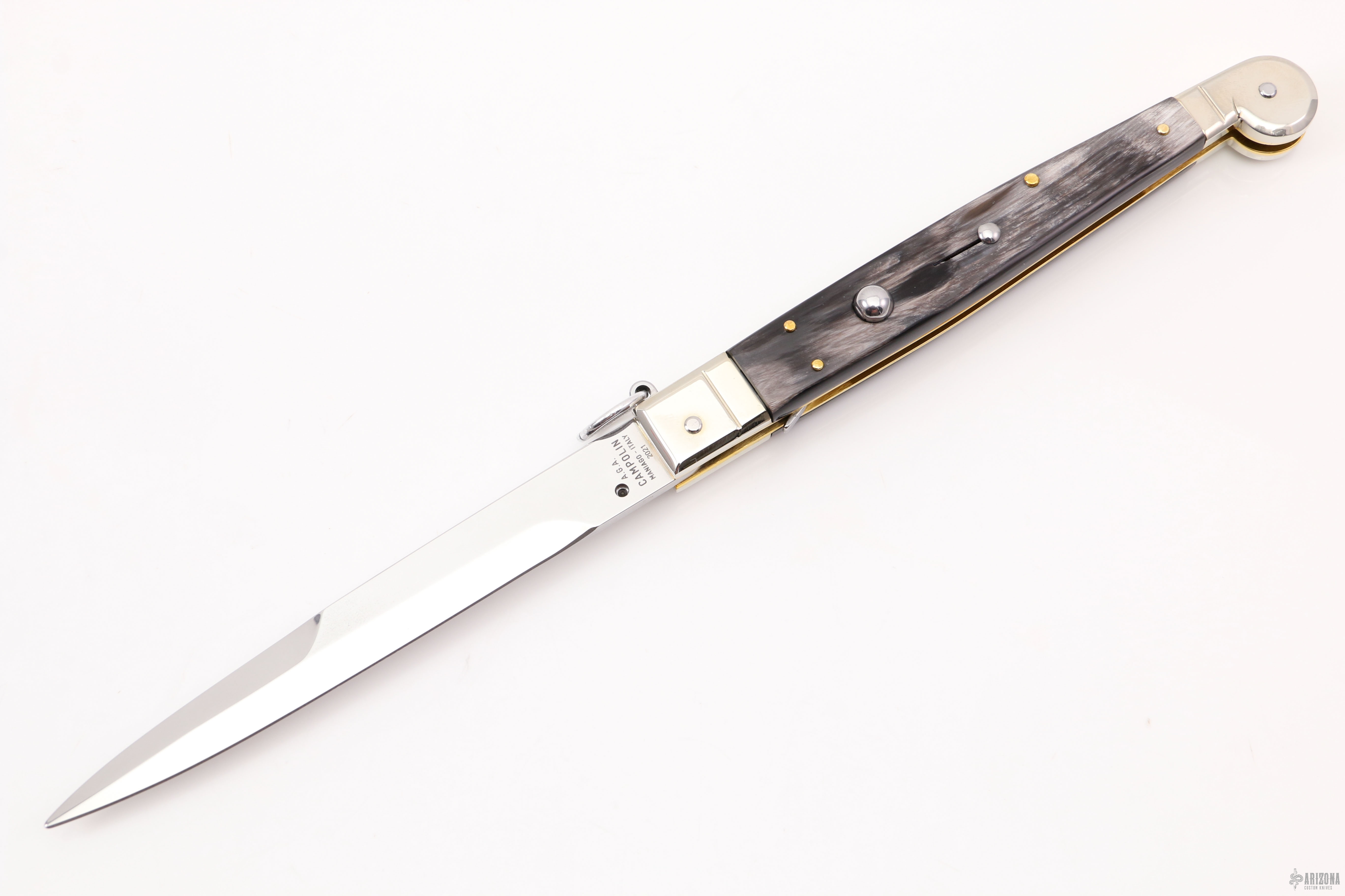 ALGONQUINS 【F】ジャケット 薄手　ストライプ　スカル　春秋 Sicilian Ring Pull Stiletto 2021 - Buffalo Horn - Arizona Custom