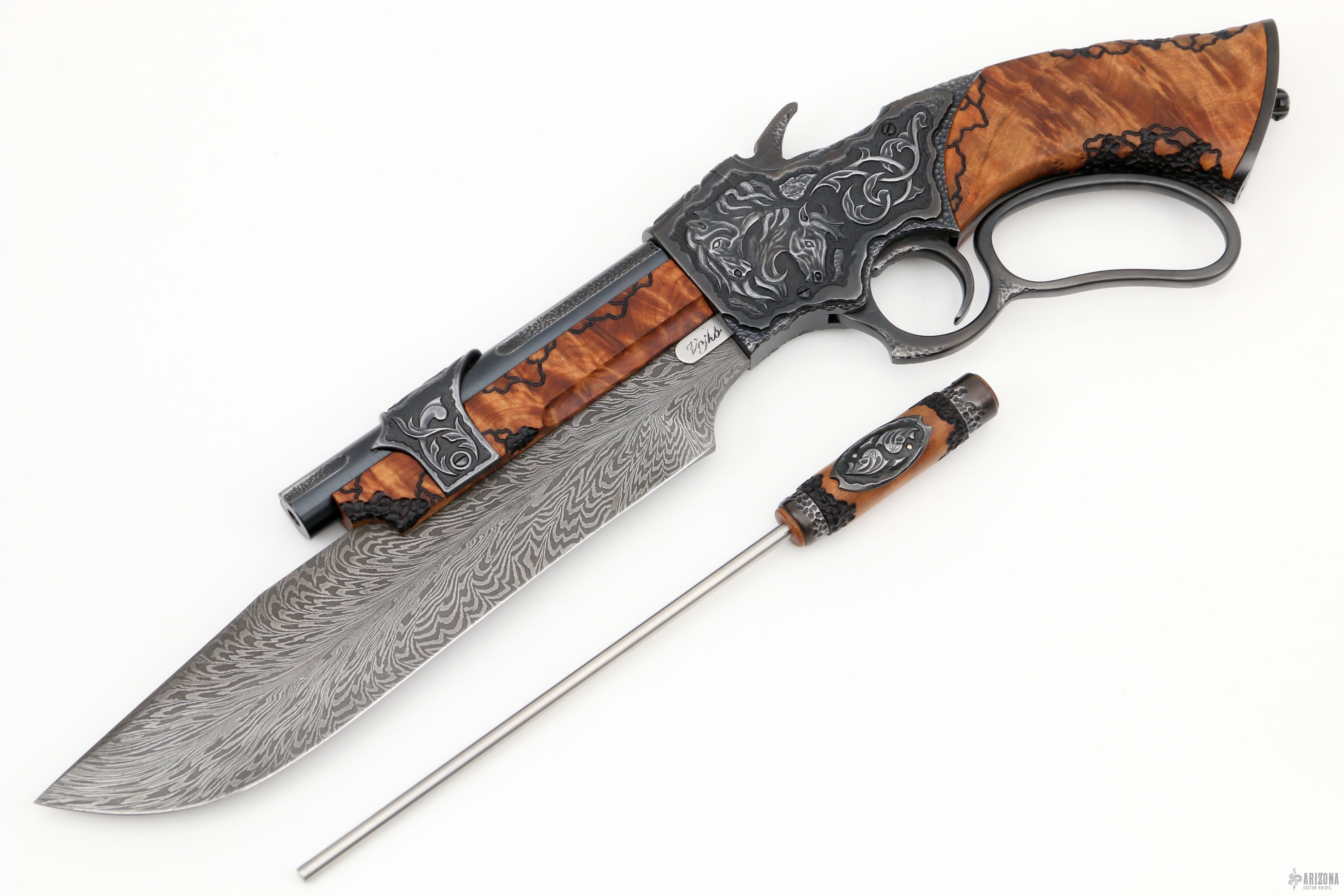 Damascus Steel Knive Blank  Arizona Ironwood LLC Knife & Gun