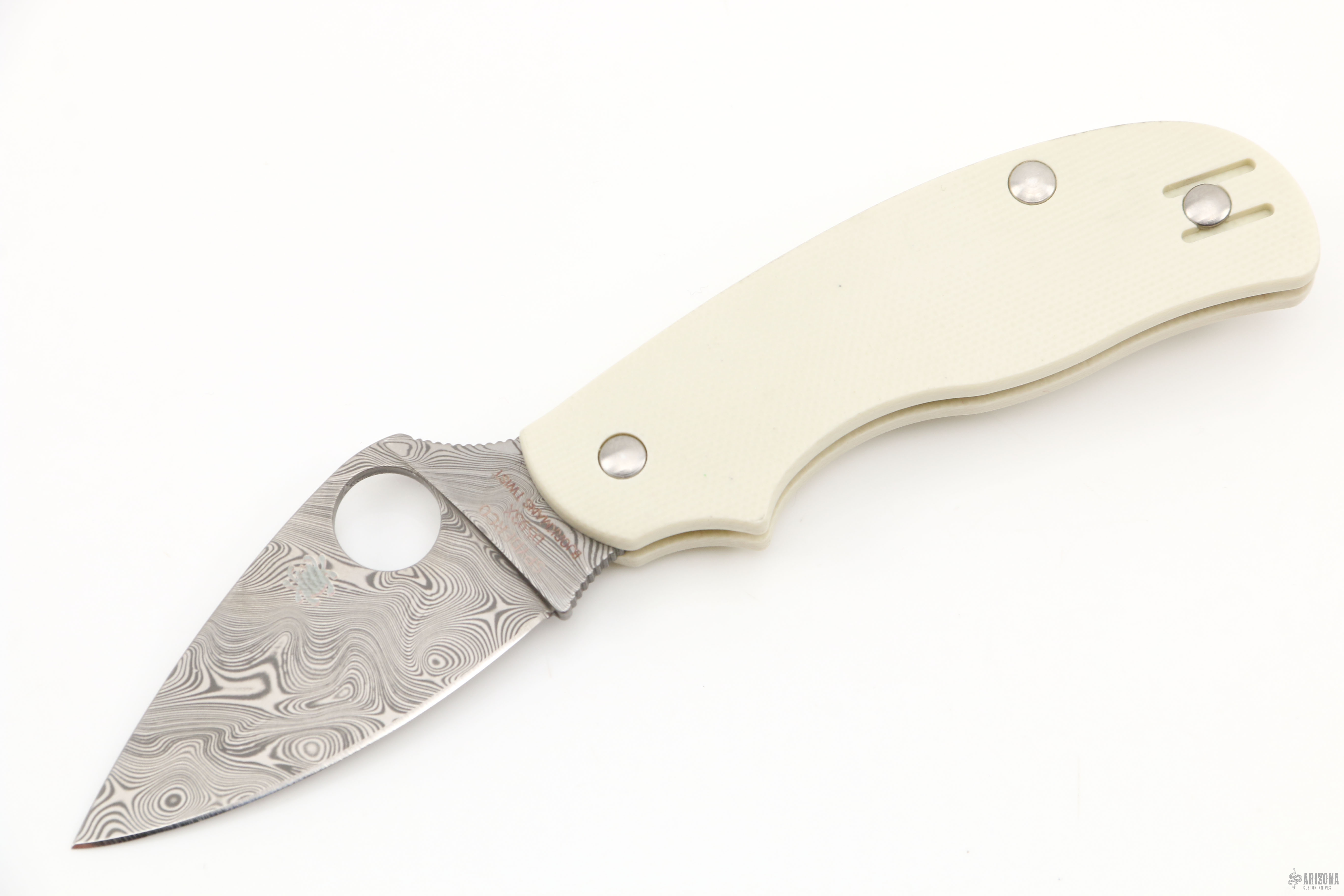 C127GPIVD Urban Ivory G-10 Damasteel - Arizona Custom Knives
