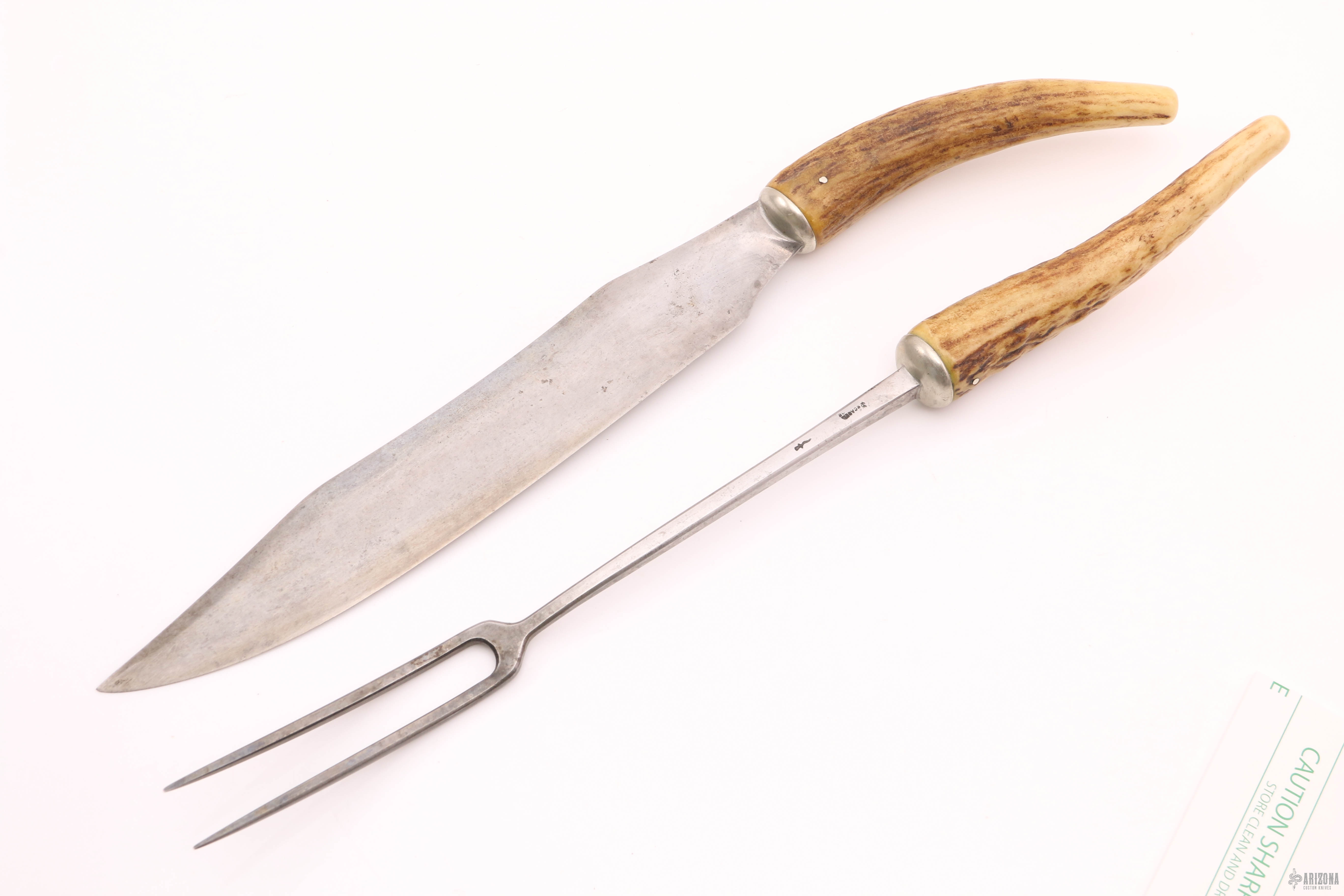 Set of Three Vintage Carving Knives Plus Fork