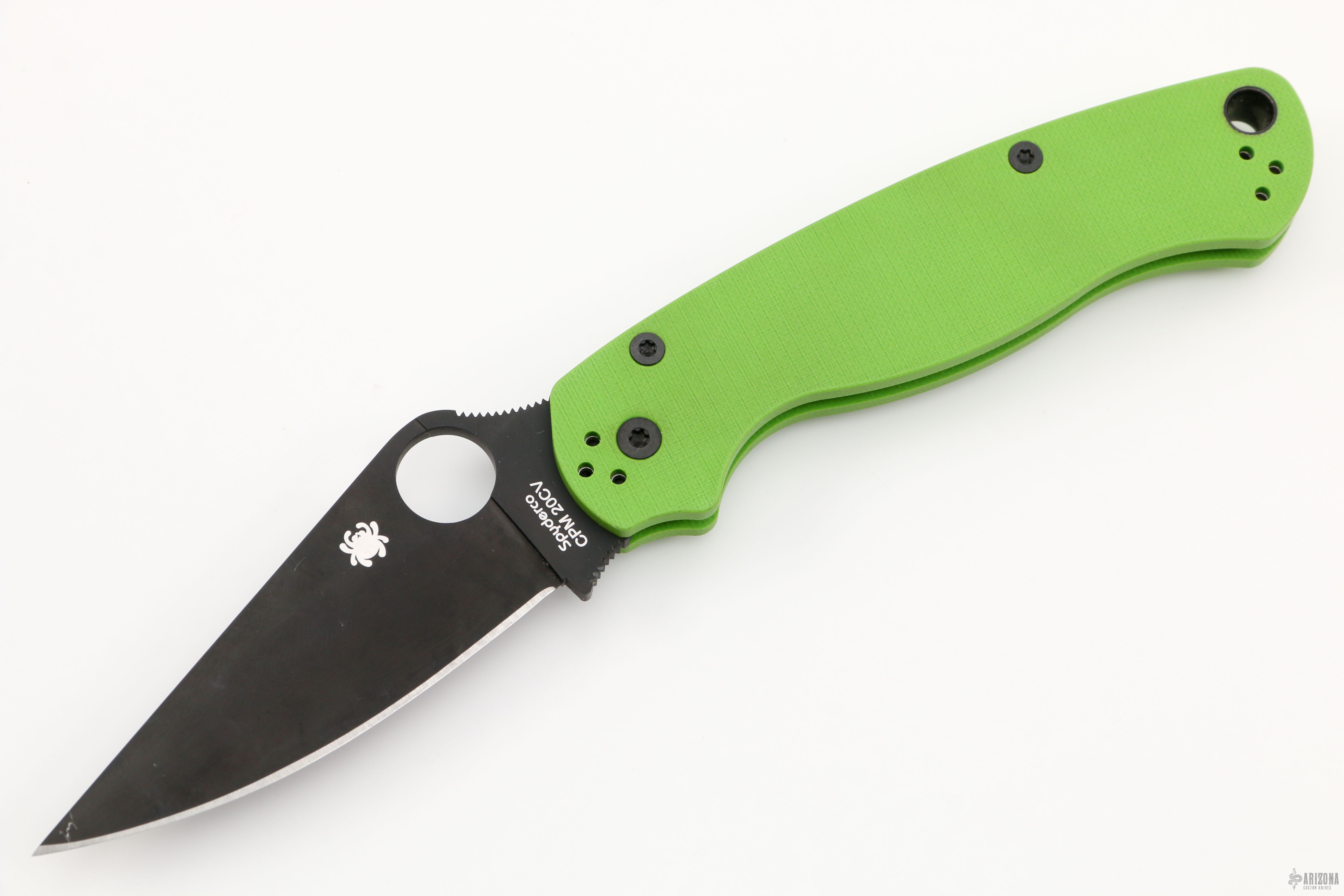 C81GPNGRBK2 Paramilitary 2 Neon Green BK - Knife Joy Exclusive