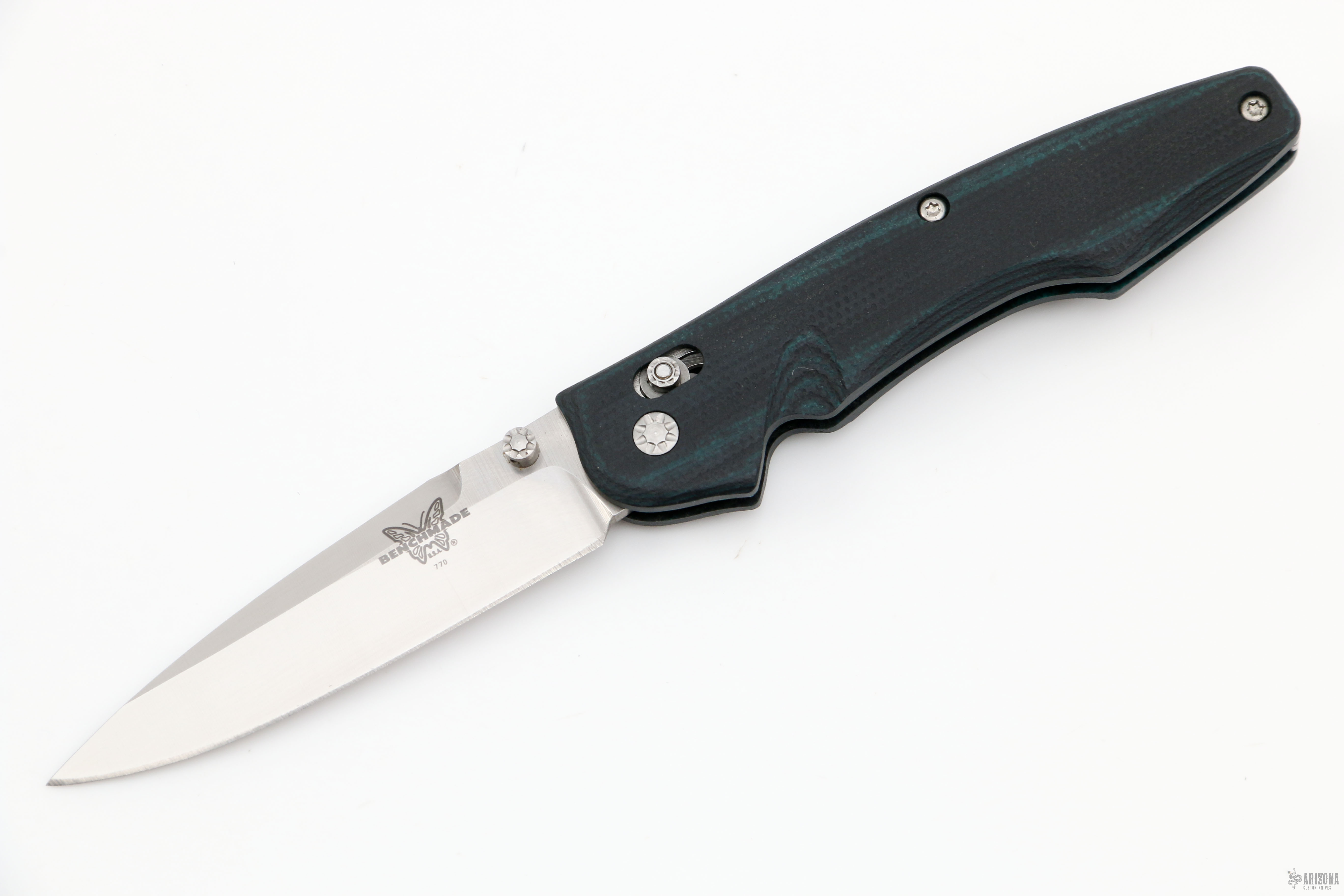 770 Osborne - Black/Green G-10 - Arizona Custom Knives