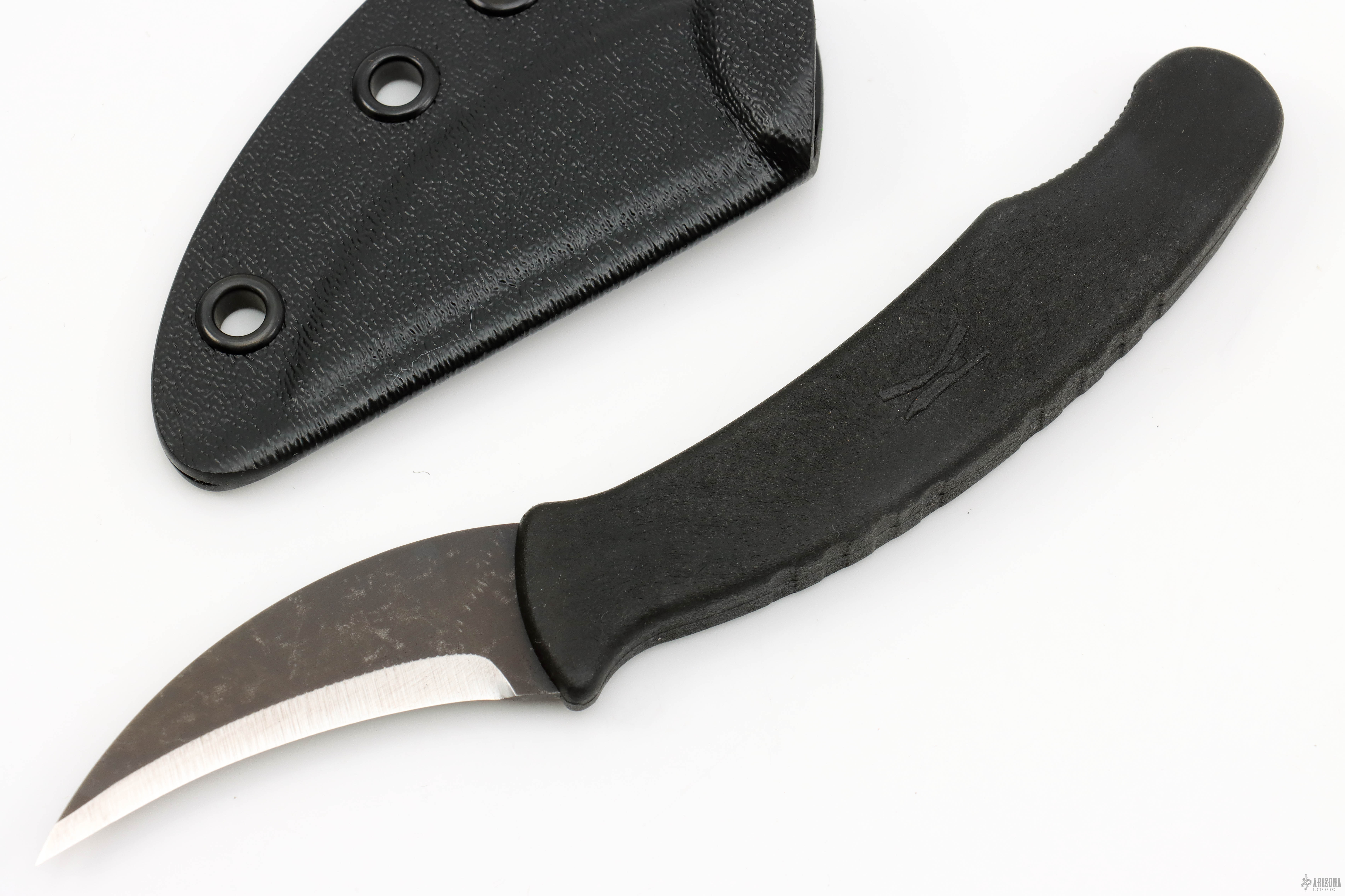 L-via Acid Stonewash Fixed Blade - Arizona Custom Knives
