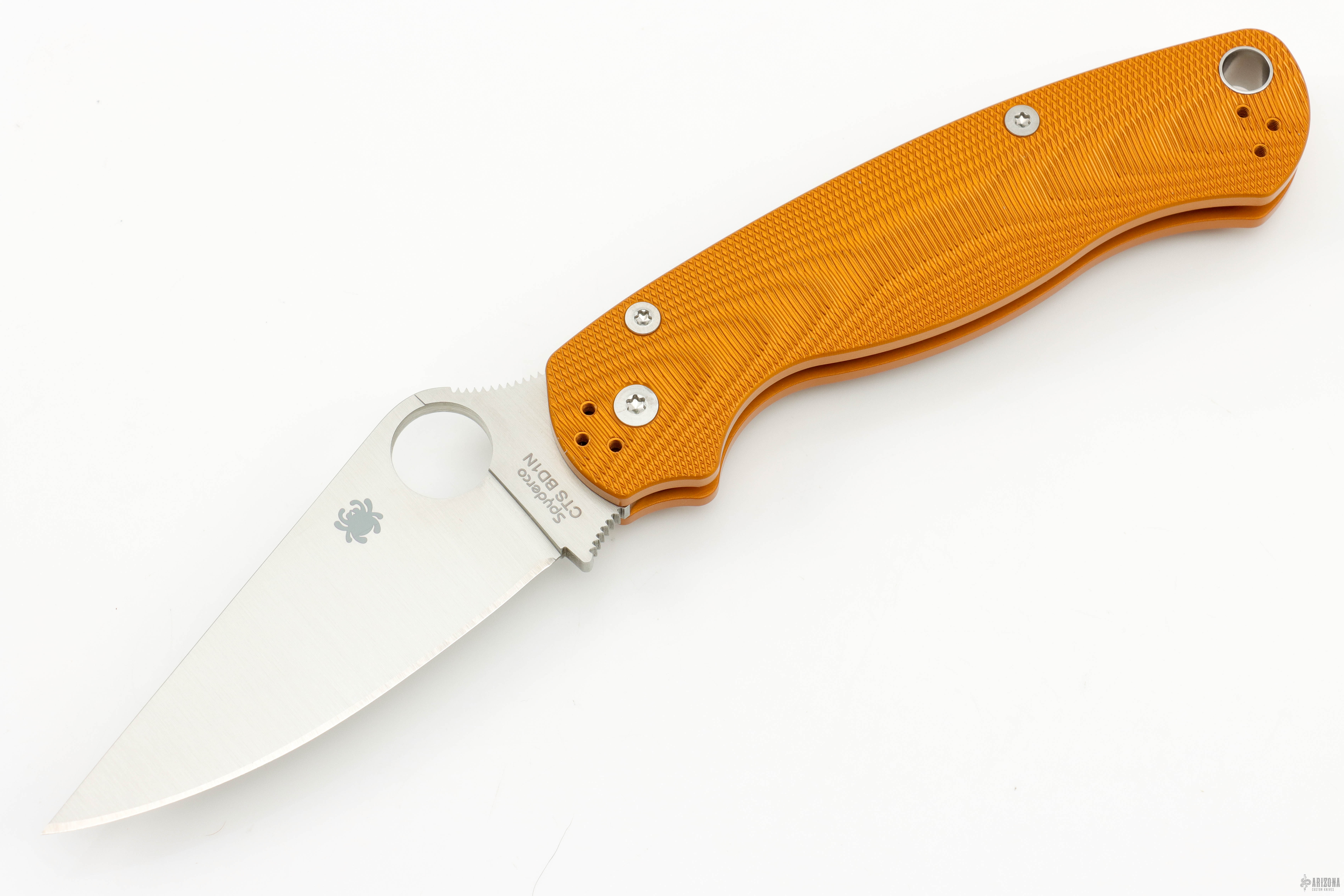 Glow Rhino Spyderco Paramilitary 2 Knife Handle Scales Blaze Orange G-10 -  Smoky Mountain Knife Works