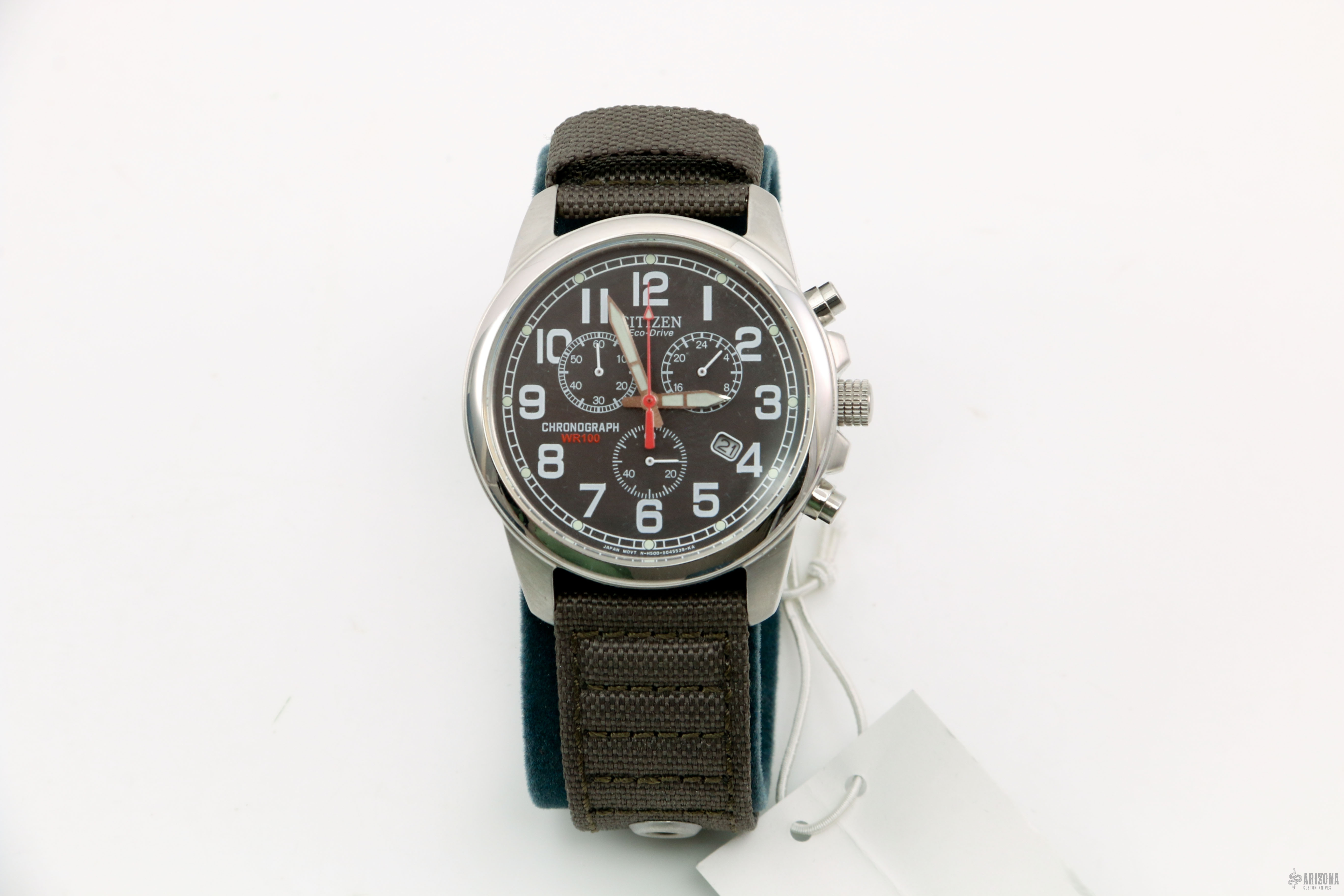 Model AT0200-05E Eco-Drive Chronograph Canvas Watch | Arizona