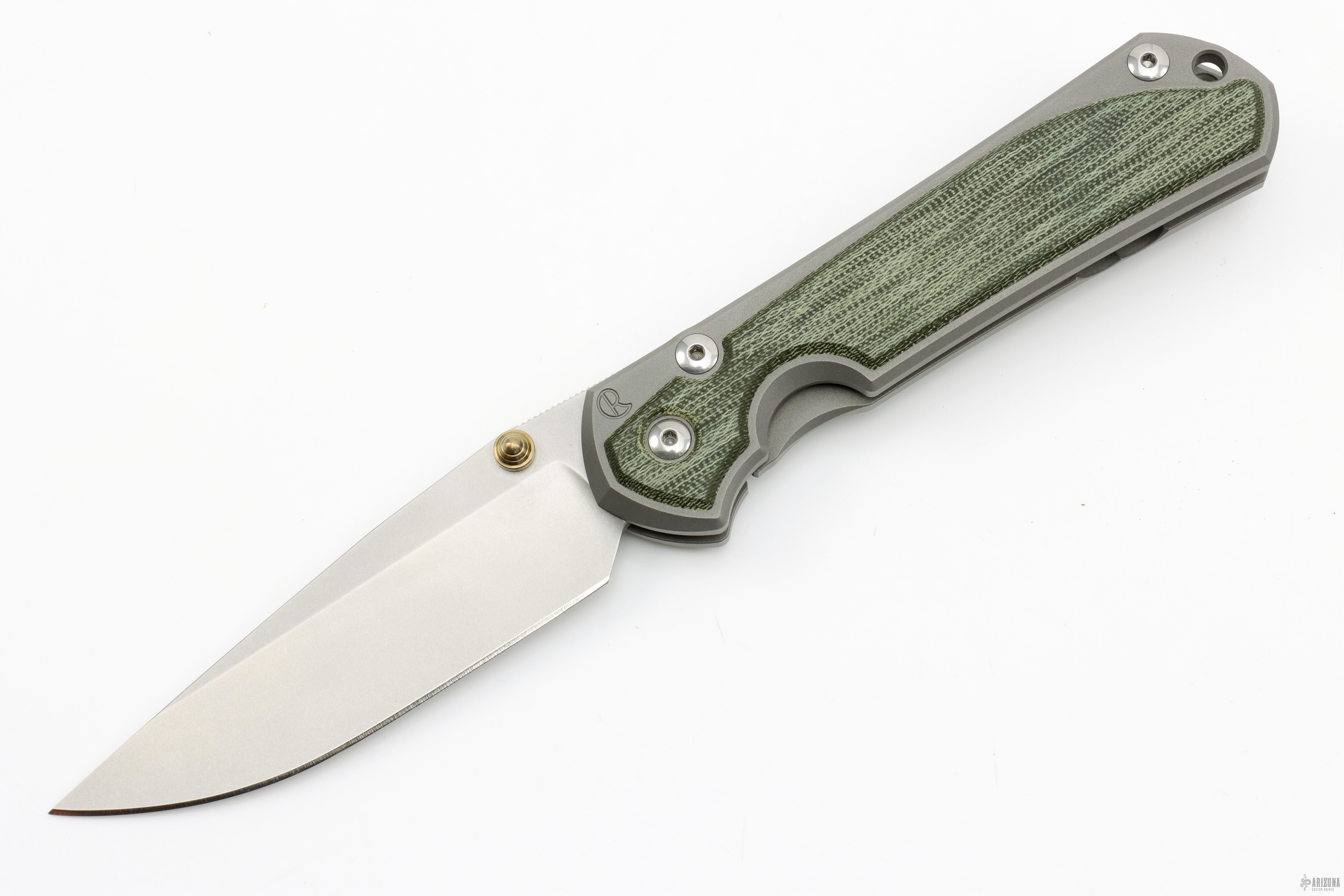Large Sebenza 31 - Olive G-Carta Inlay - Knife Center Exclusive