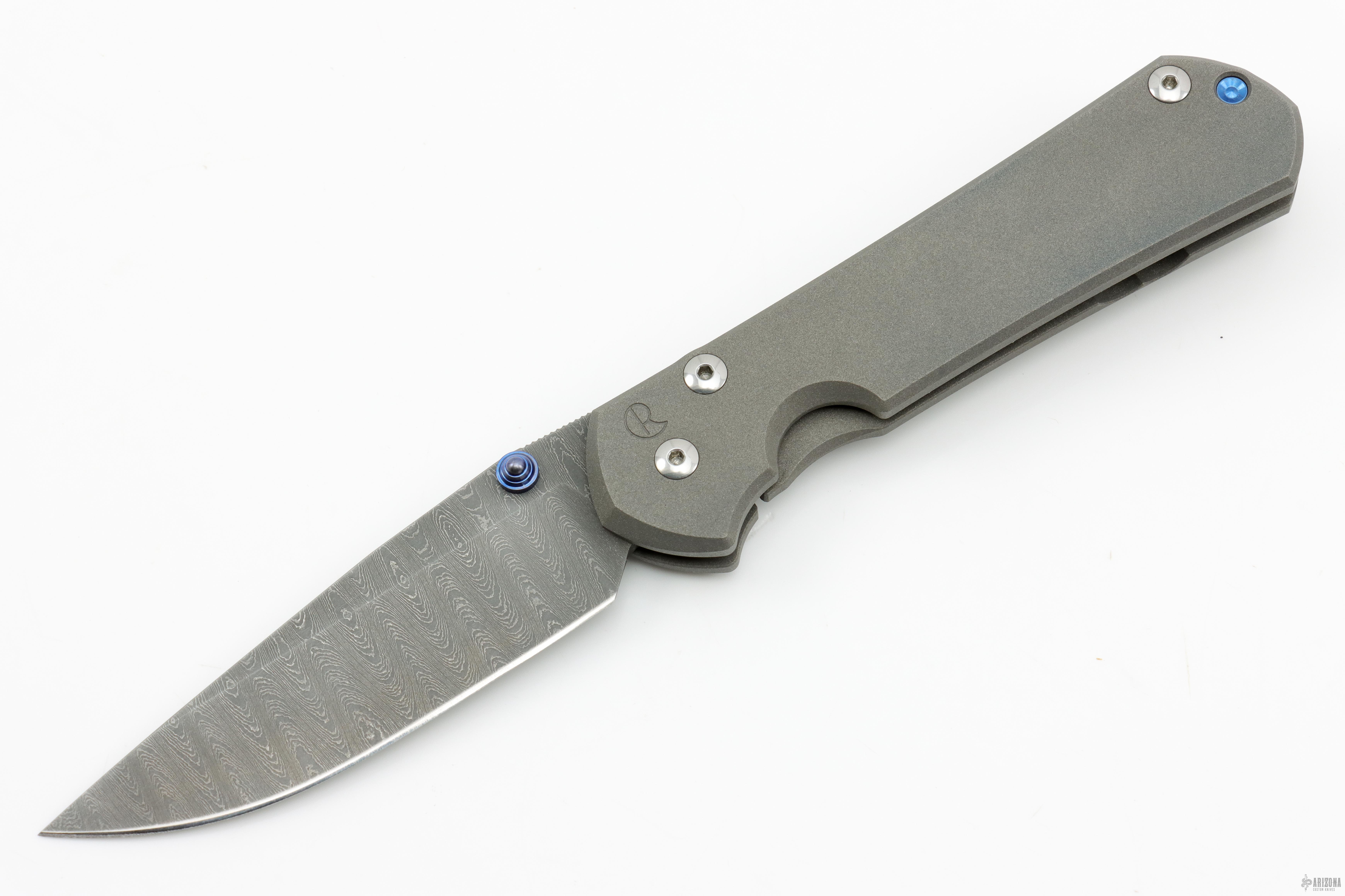 Large Sebenza 31 Plain - Chad Nichols Ladder Stainless Damascus