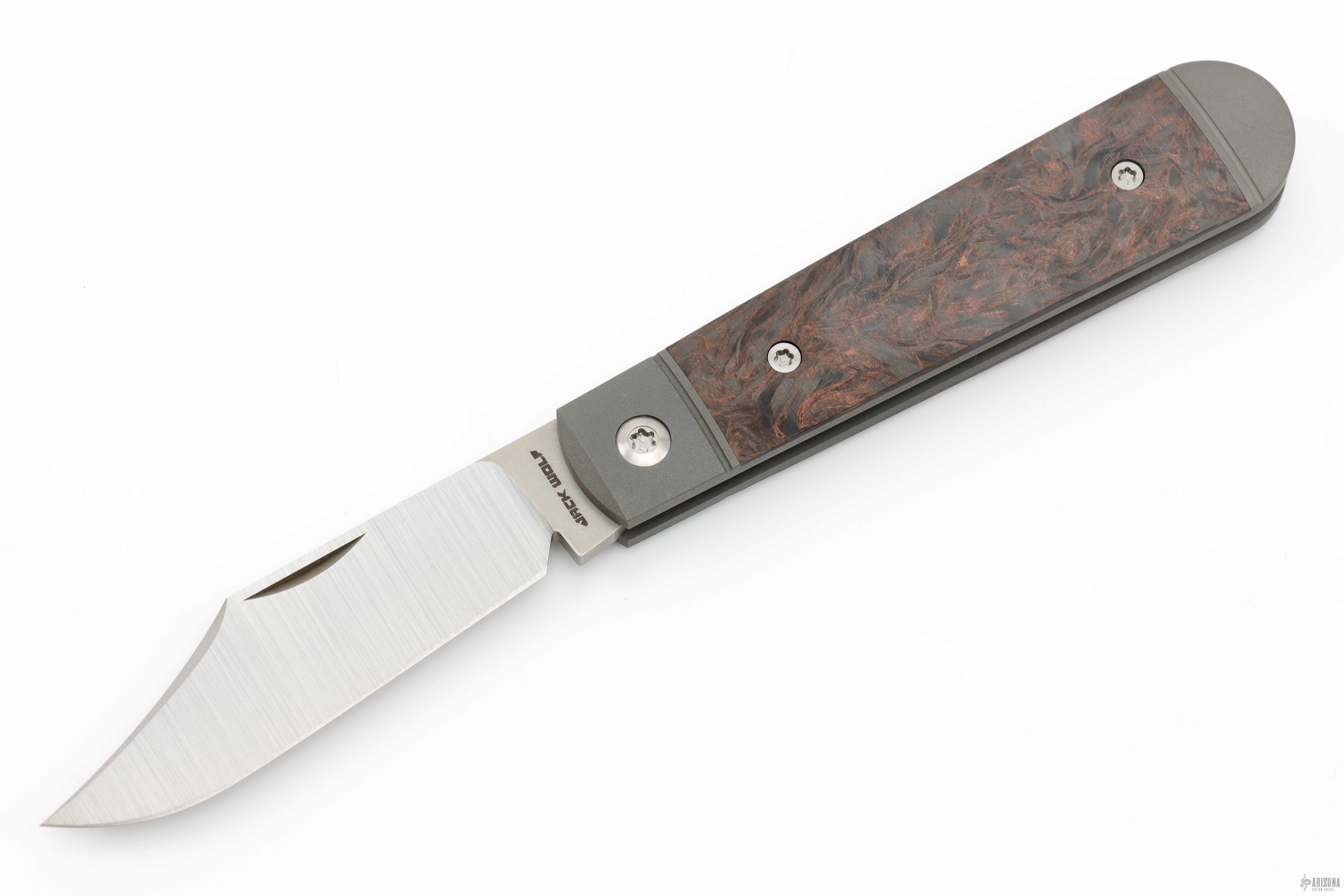 電脳戦機バーチャロン メタルタグ SAPPORO COFFEE JACK Big Bro Jack - Fat Carbon Dark Matter Copper - Arizona Custom Knives
