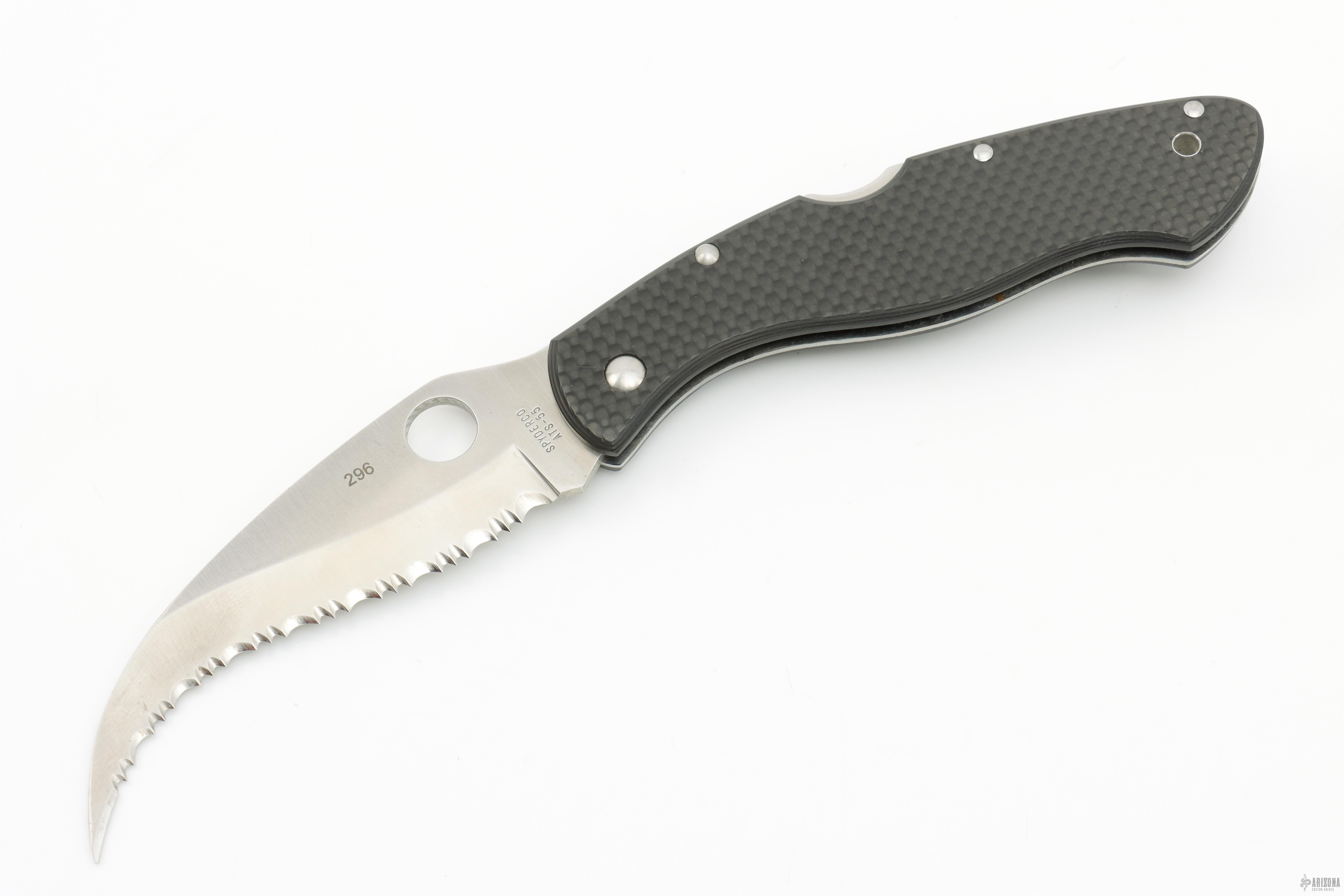 Civilian - Carbon Fiber Serrated - Arizona Custom Knives