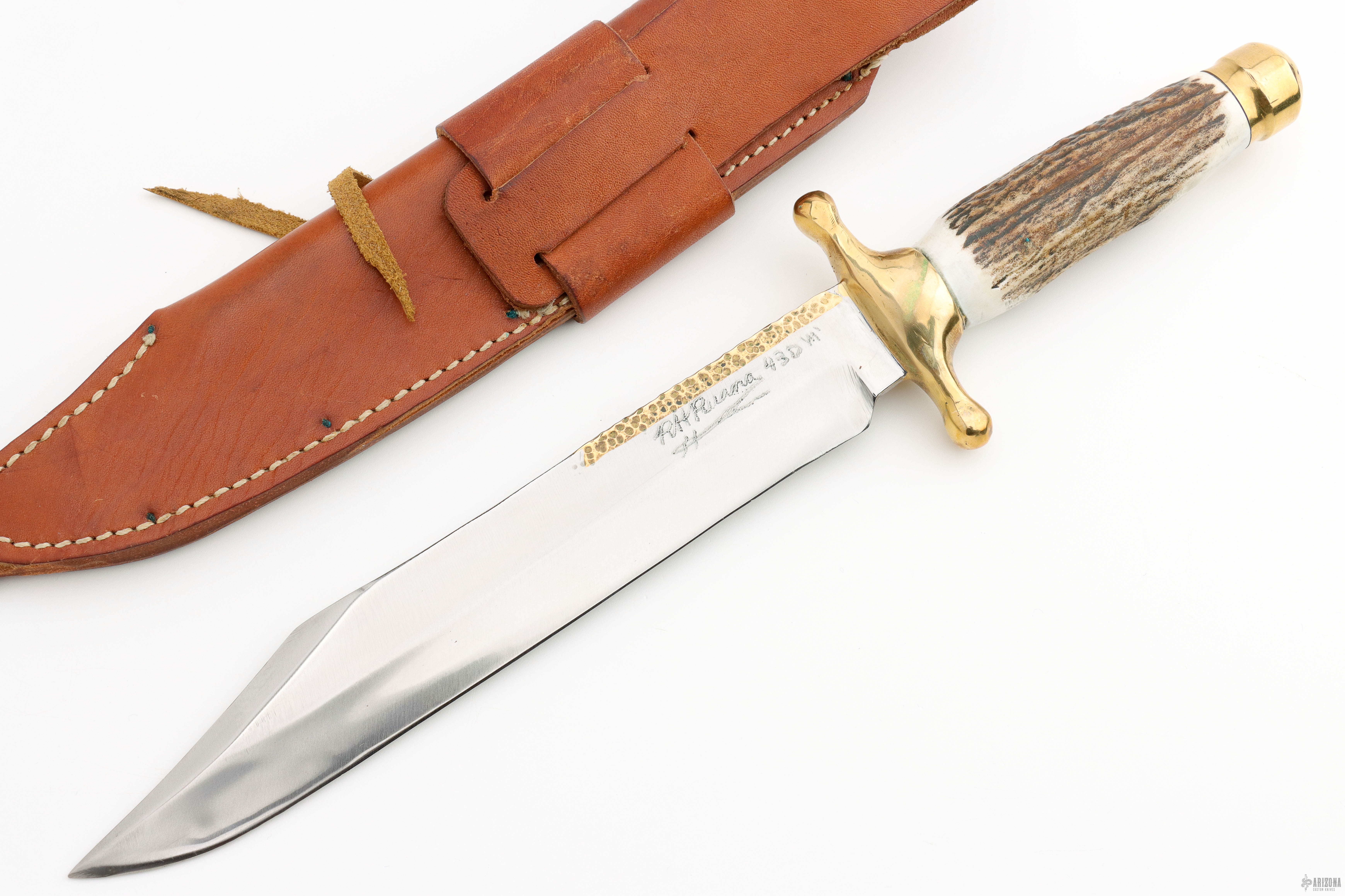 43D Brass Back Bowie - M - Arizona Custom Knives
