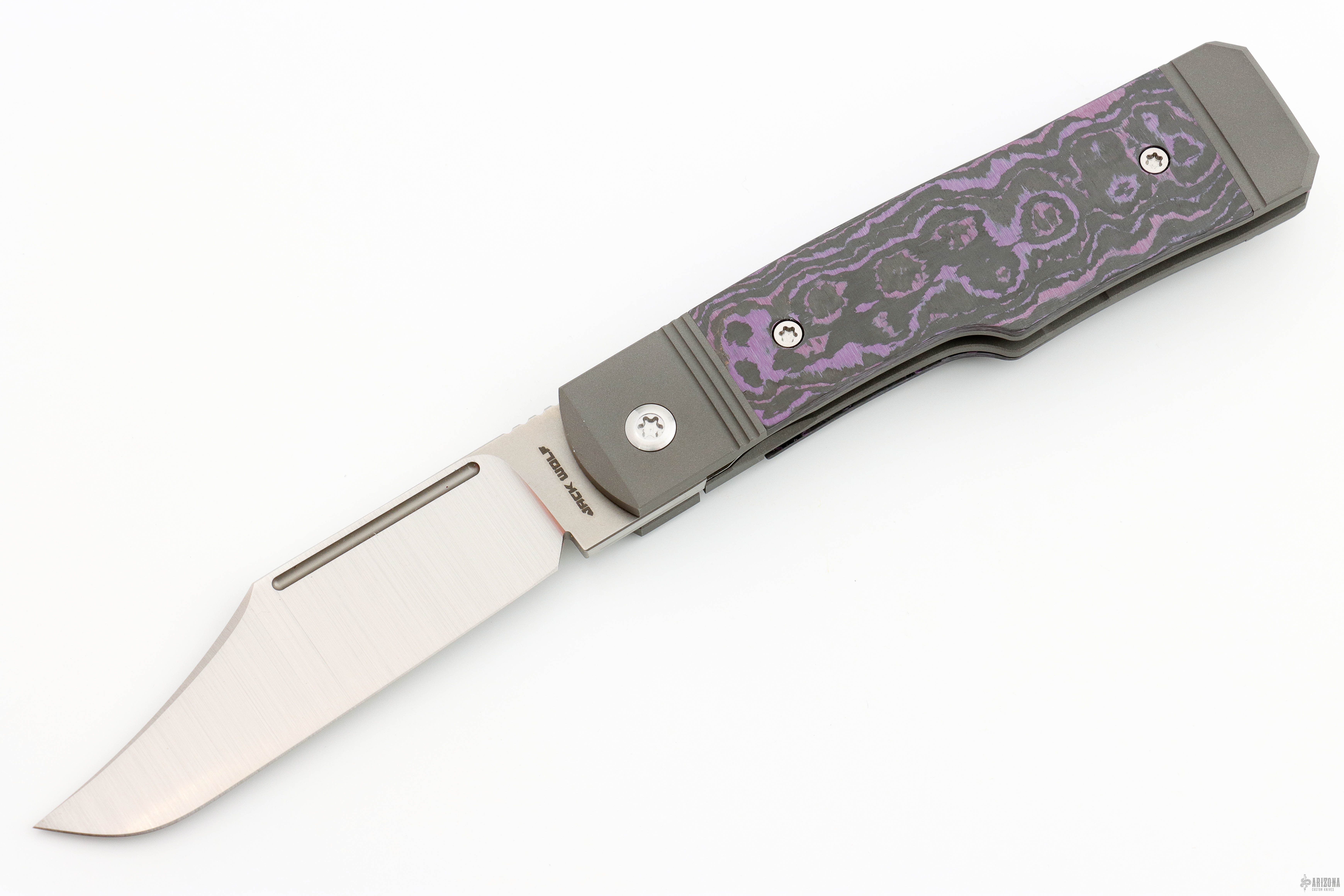 OVERDOSE FAT S PRO パープル Gunslinger Jack - Purple Haze Fat Carbon - Arizona Custom Knives
