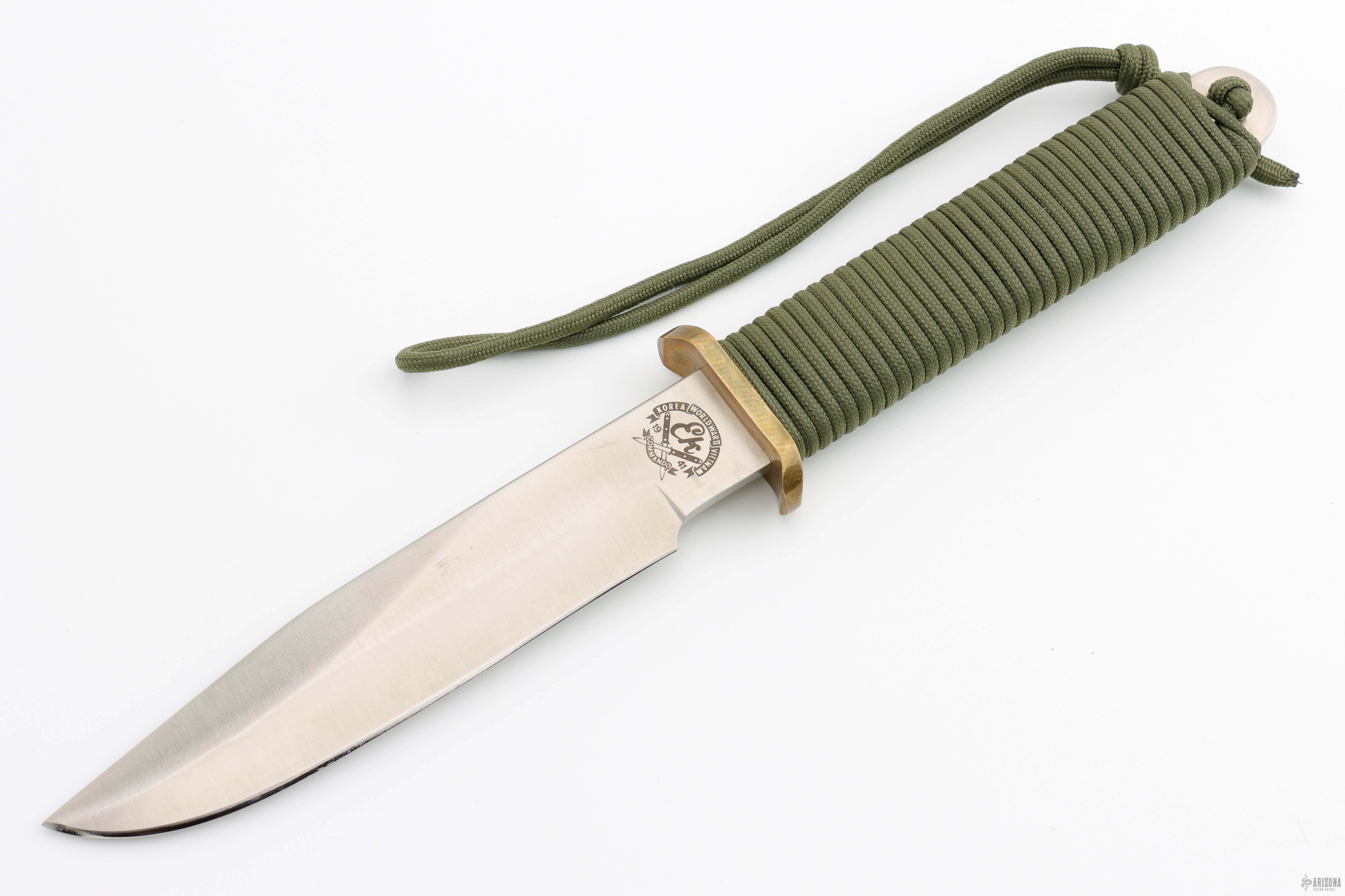 EK.Knifeハンドメイドカスタム、専用GIベルト付きMADEIN.USA EK Commando Bowie I-5 - Arizona Custom Knives