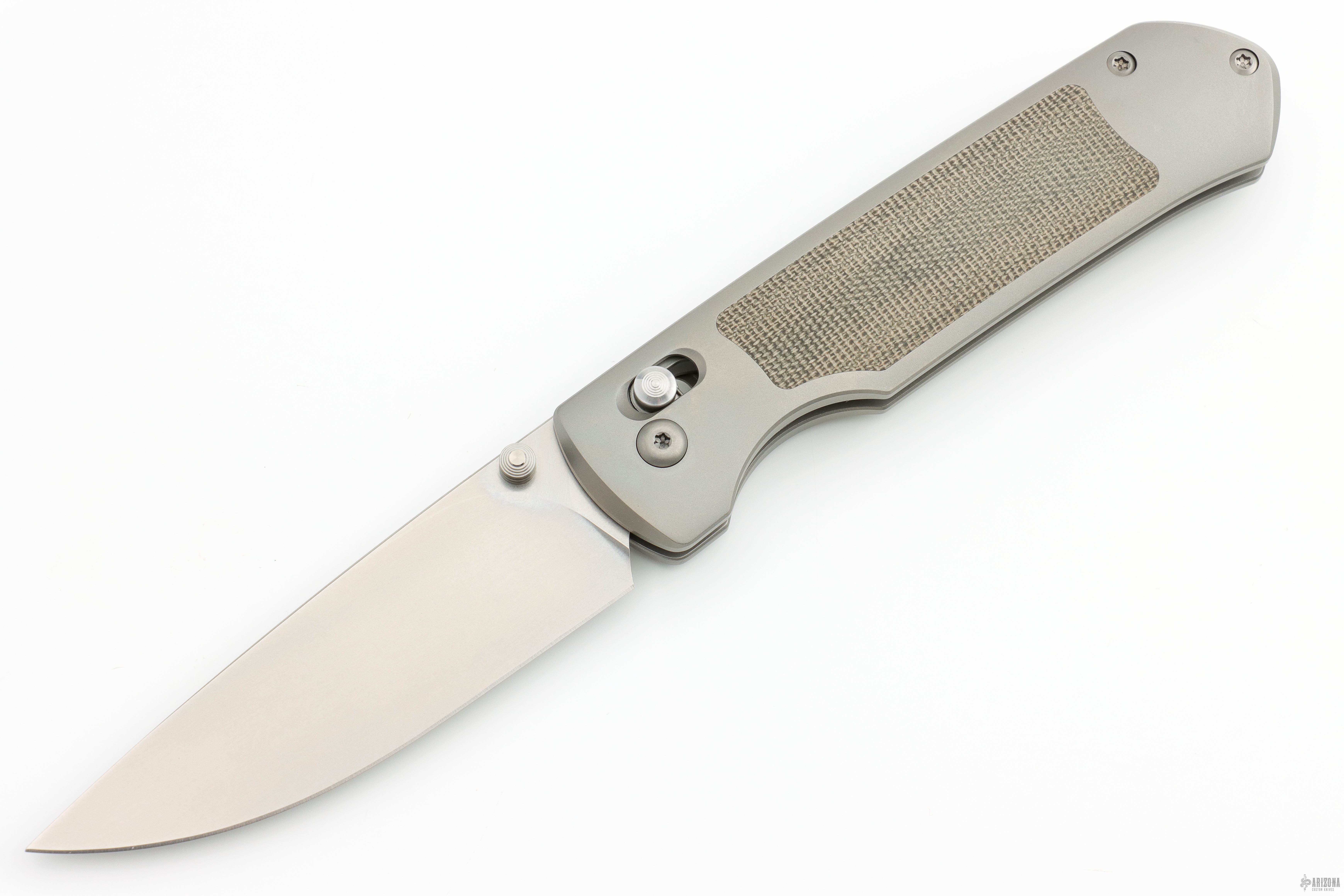 Goat A.X.L. Green Micarta Inlay-M390 - Arizona Custom Knives