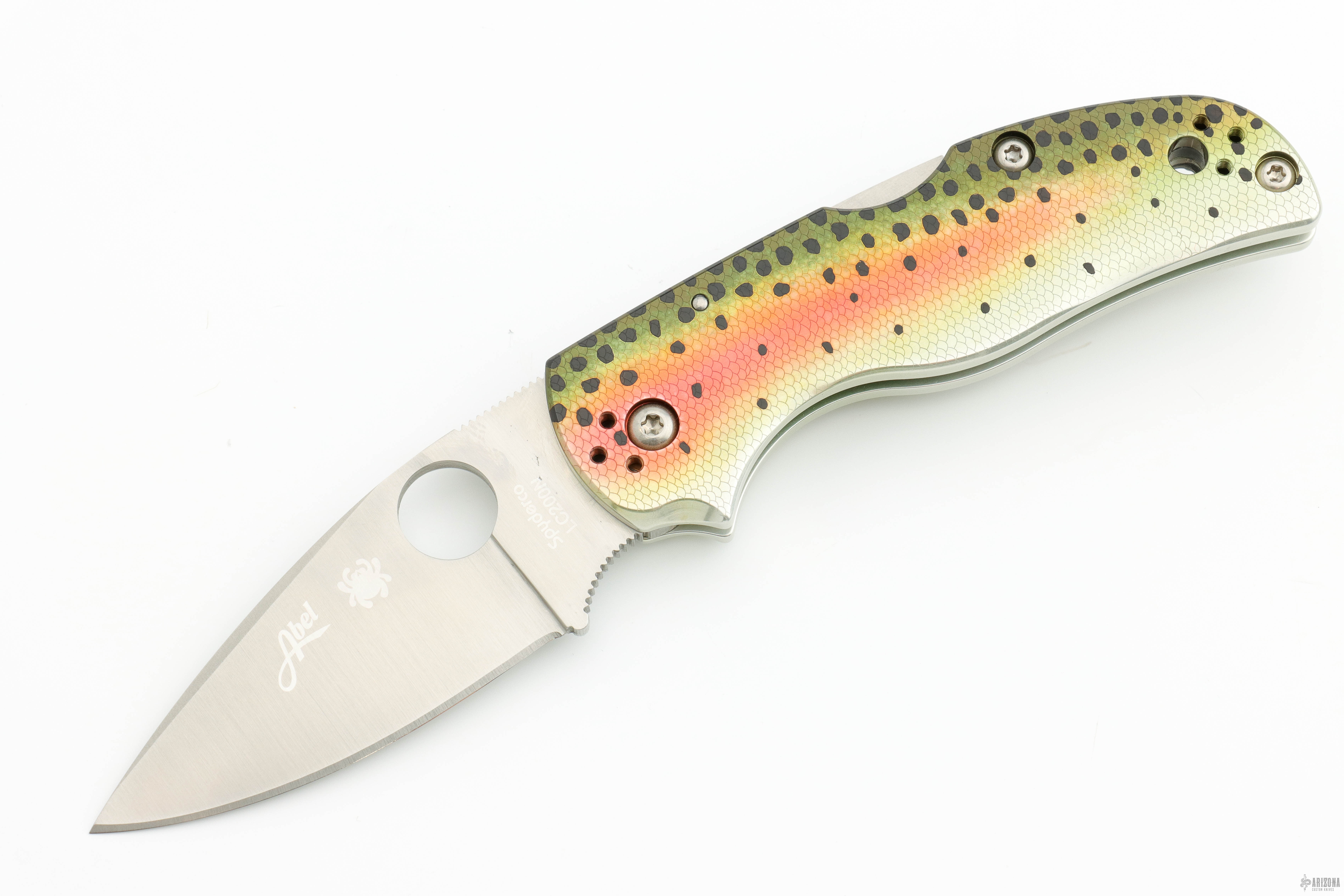 SABINO サビノ オパルセント 蝶々 フィギュリン - ラリック 風 C41ALPRT Native 5 Rainbow Trout - Arizona Custom Knives