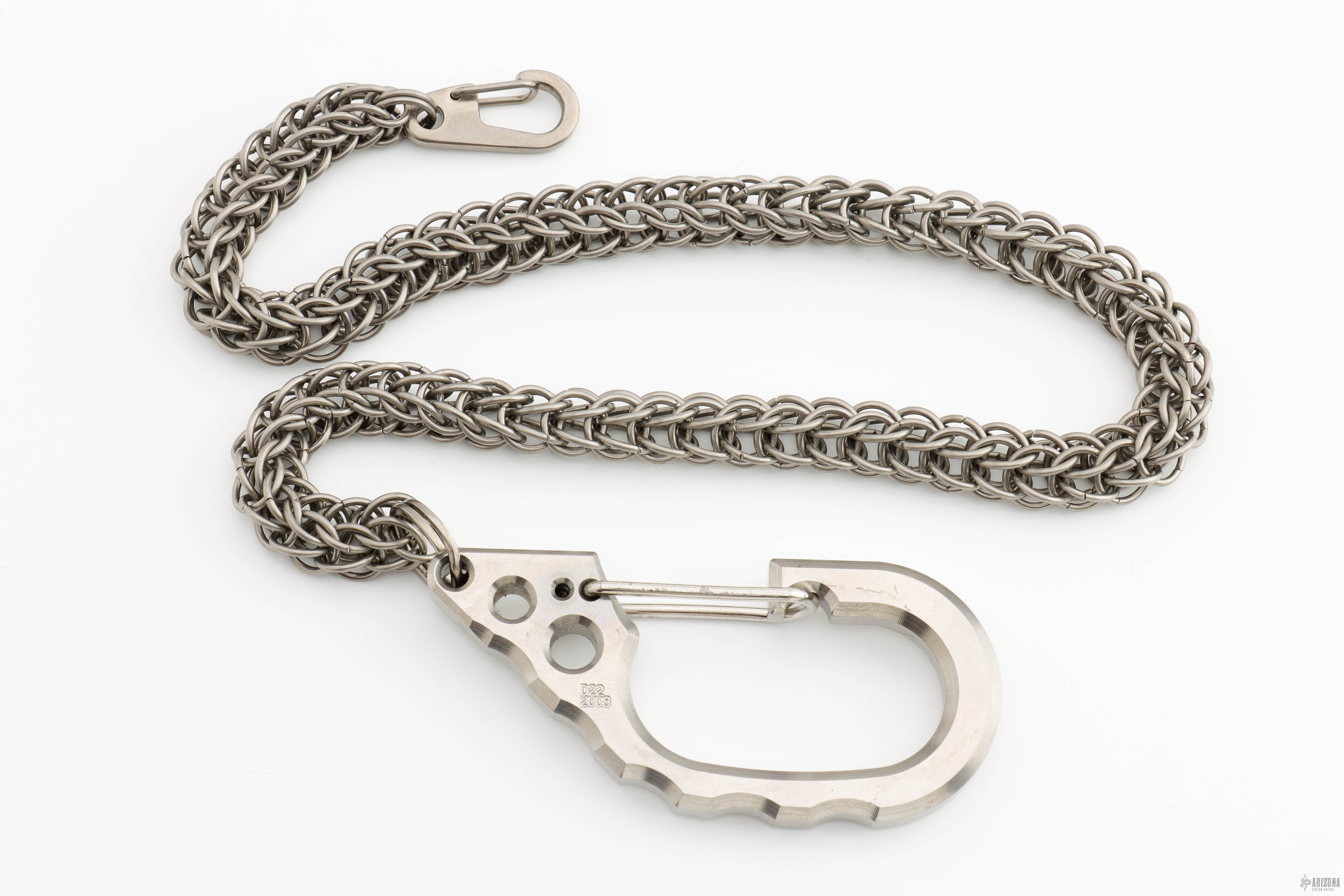 OBLIVION DUST ウォレットチェーン Large Full Persian Titanium Wallet Chain w/ Dave22 Carabiner