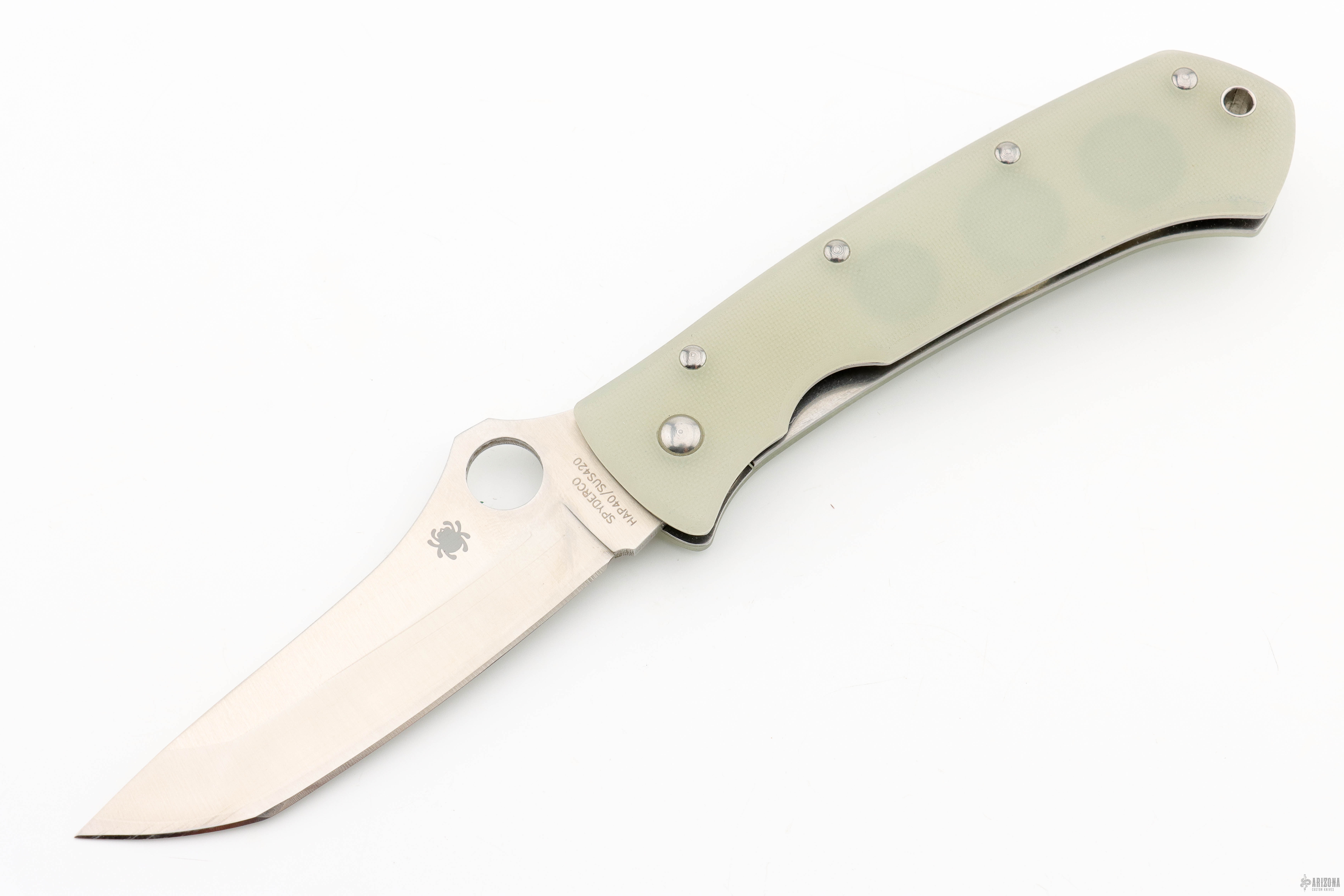 No.144★Premiumシリーズ⑯★【艶消し加工】霞タイガー★popx★ C46GHAP40P Lum Tanto Hap40 - Arizona Custom Knives