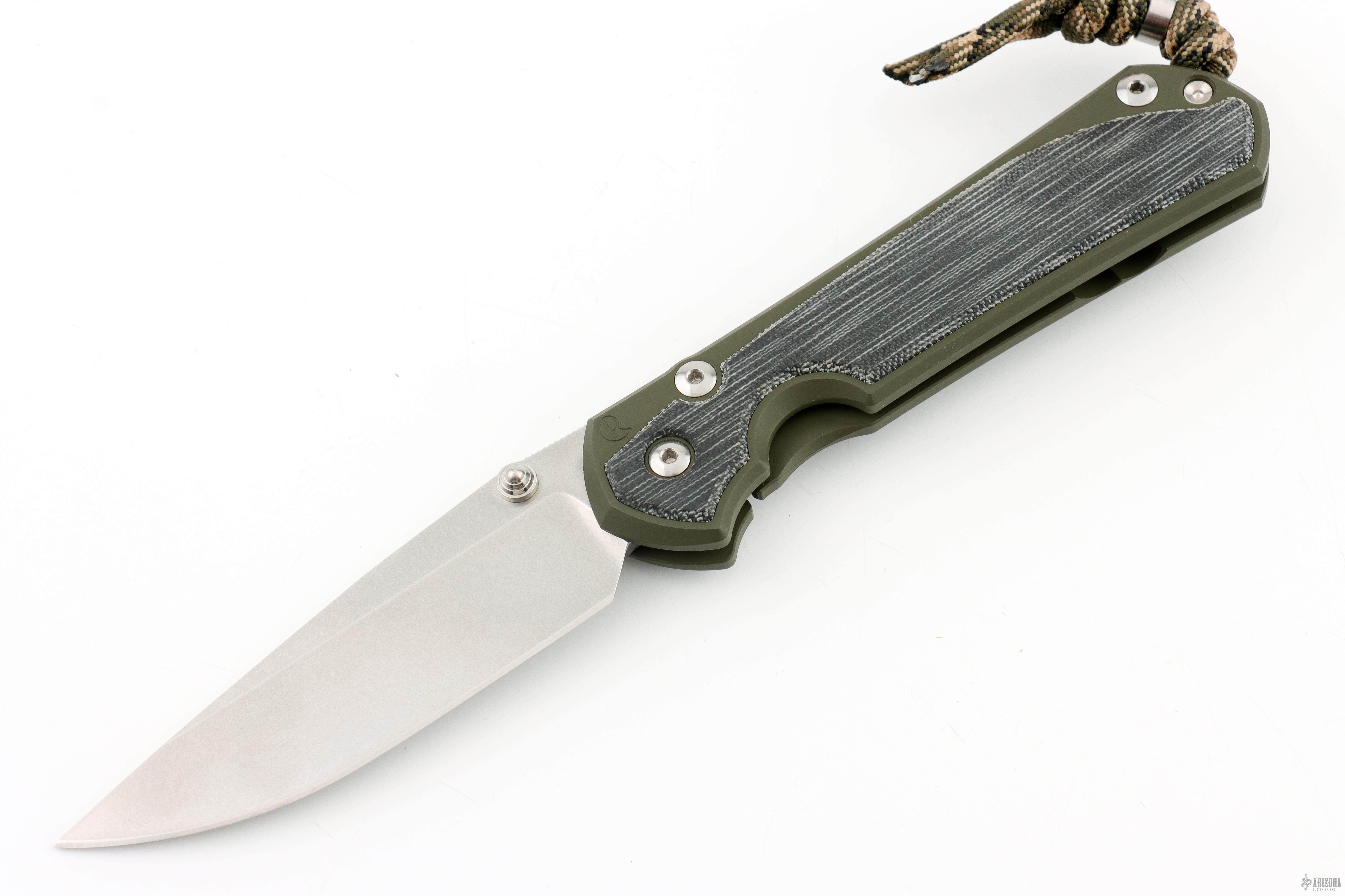 Large Sebenza 31 OD Green Cerakote Black Canvas Micarta Inlay - NW