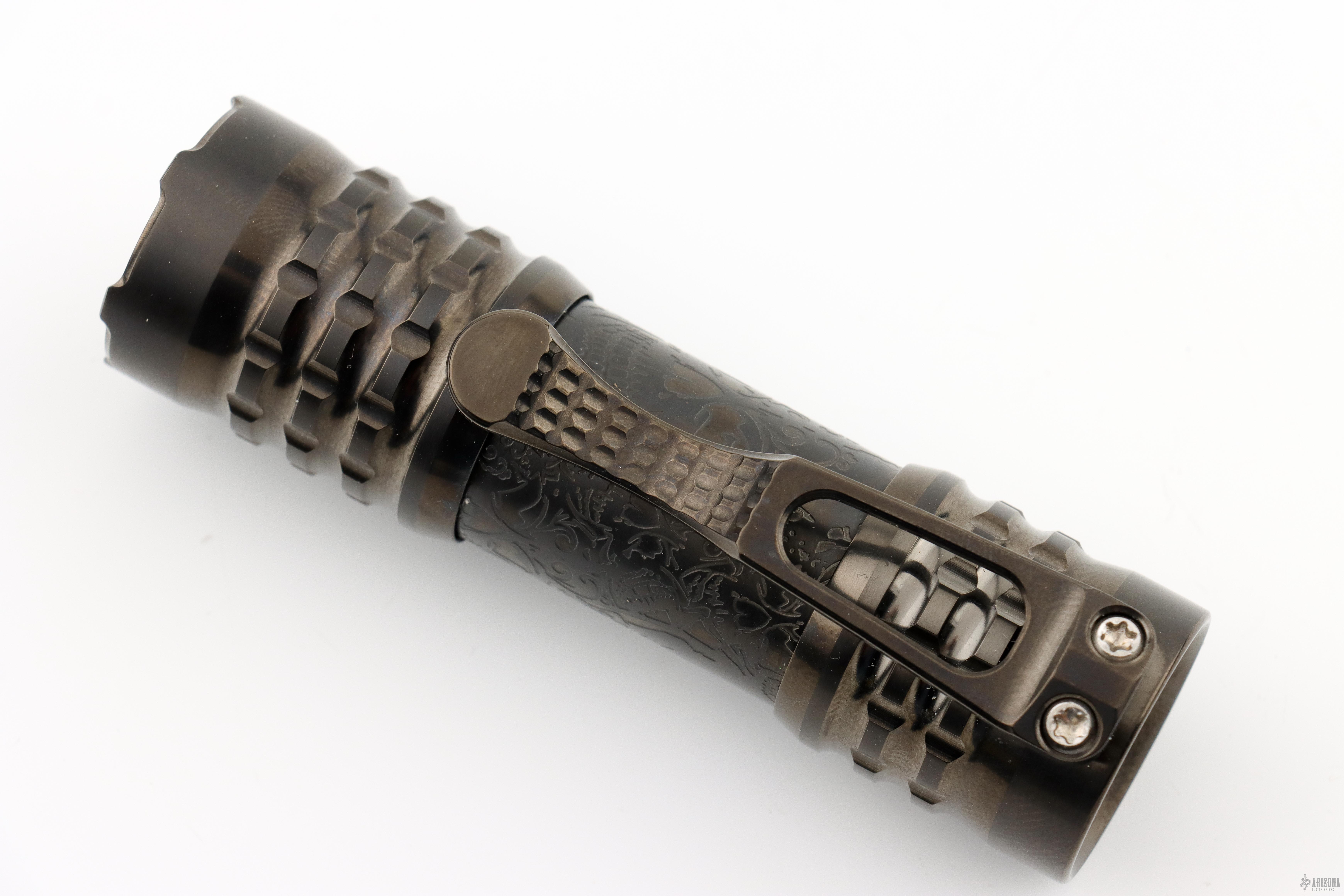 PELE DLC Ti Frag Flashlight - Arizona Custom Knives