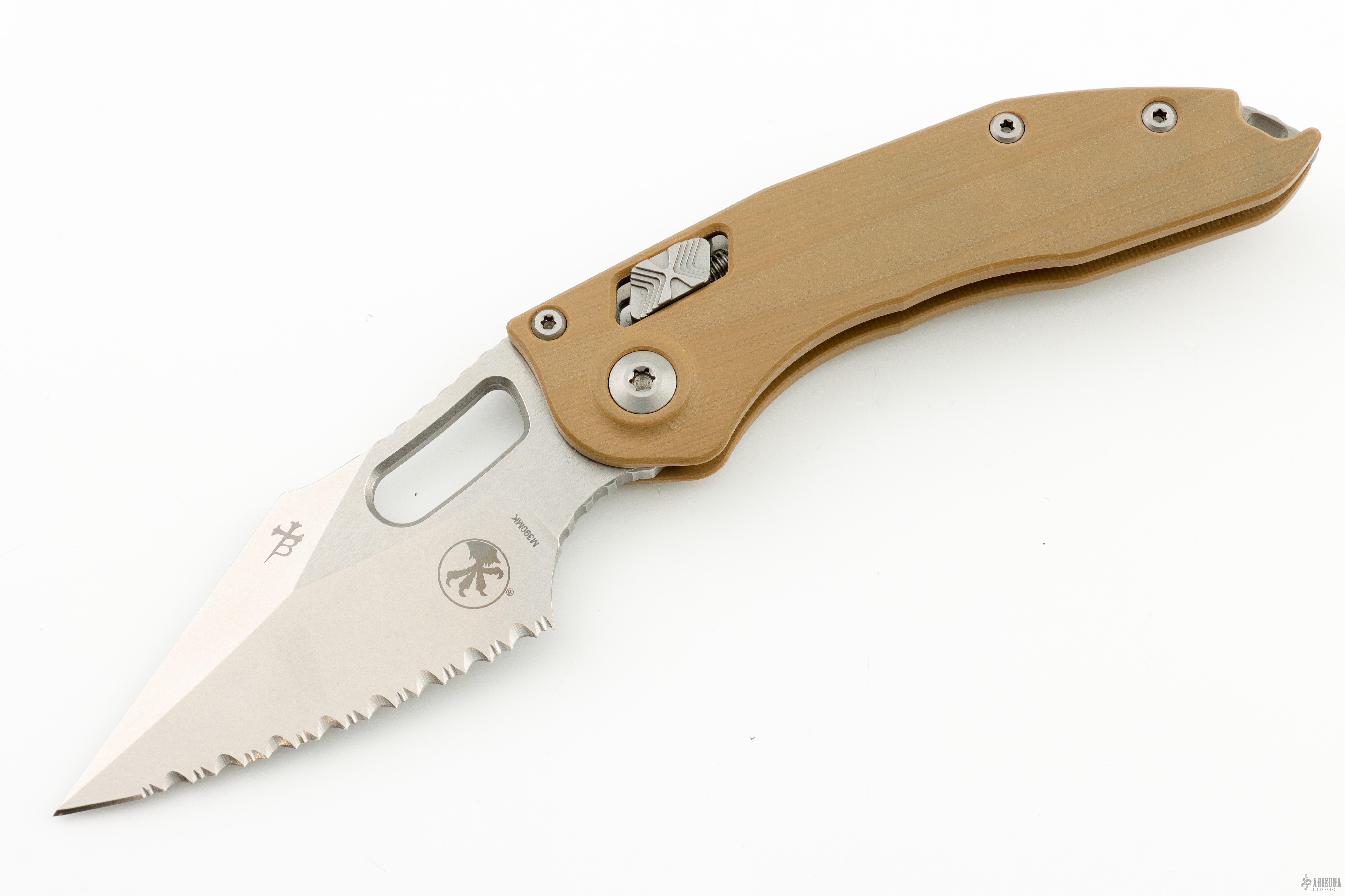 169RL-12 GTTA Stitch Ram-Lok S/E G-10 Tan Stoneash Full Serrated