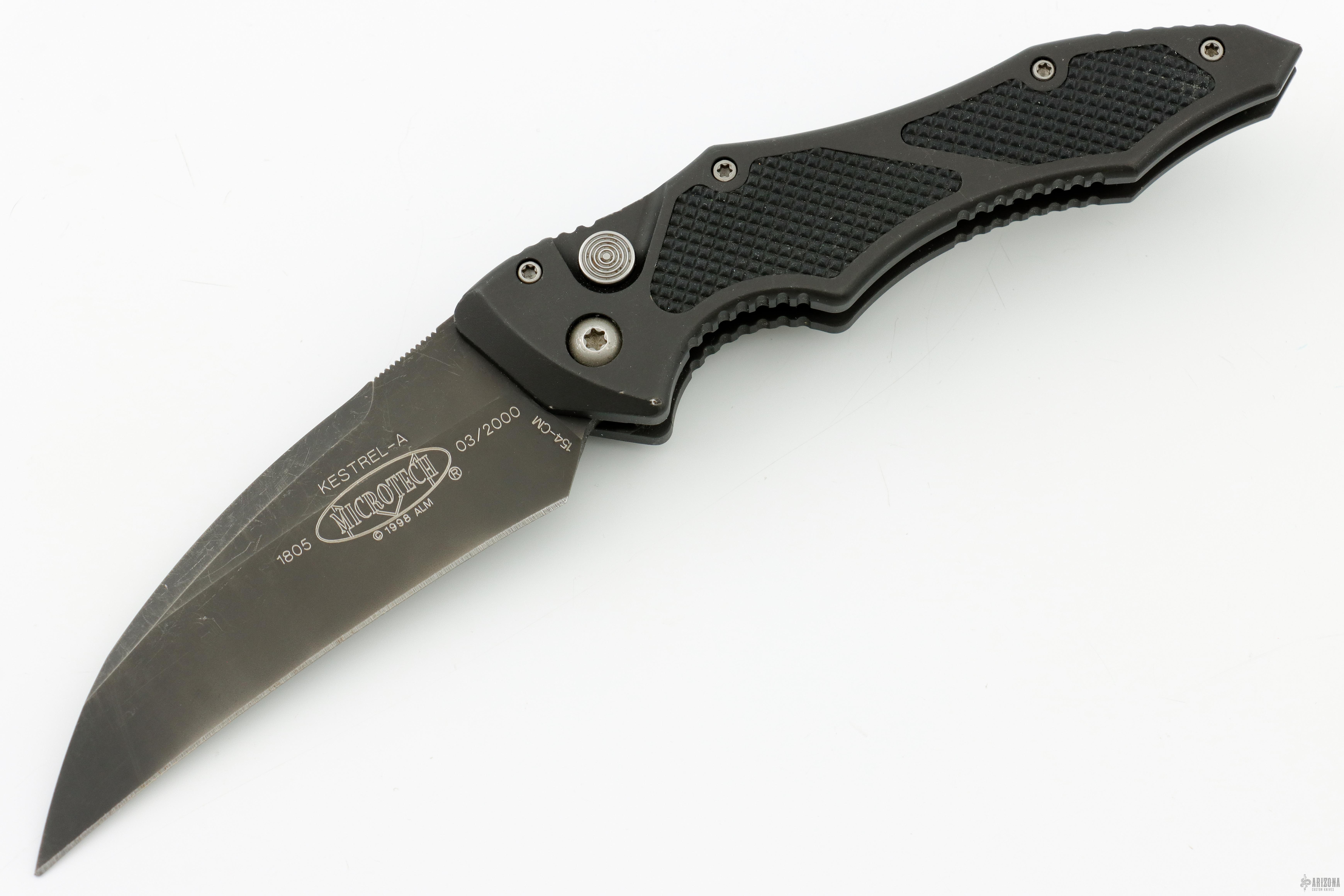 Kestrel Auto - Black Plain - Arizona Custom Knives
