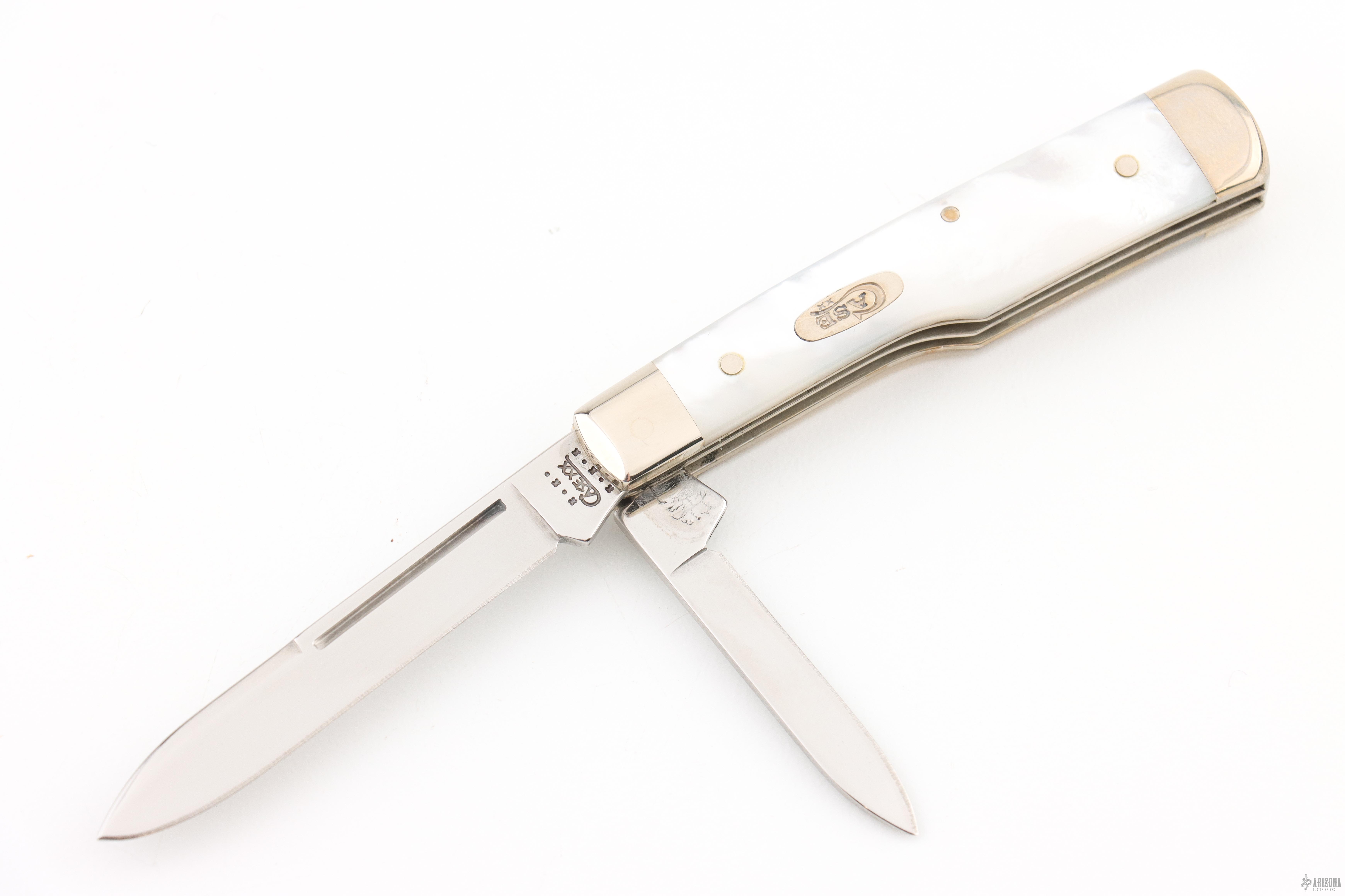 8215 SS Gunstock - Pearl - Arizona Custom Knives