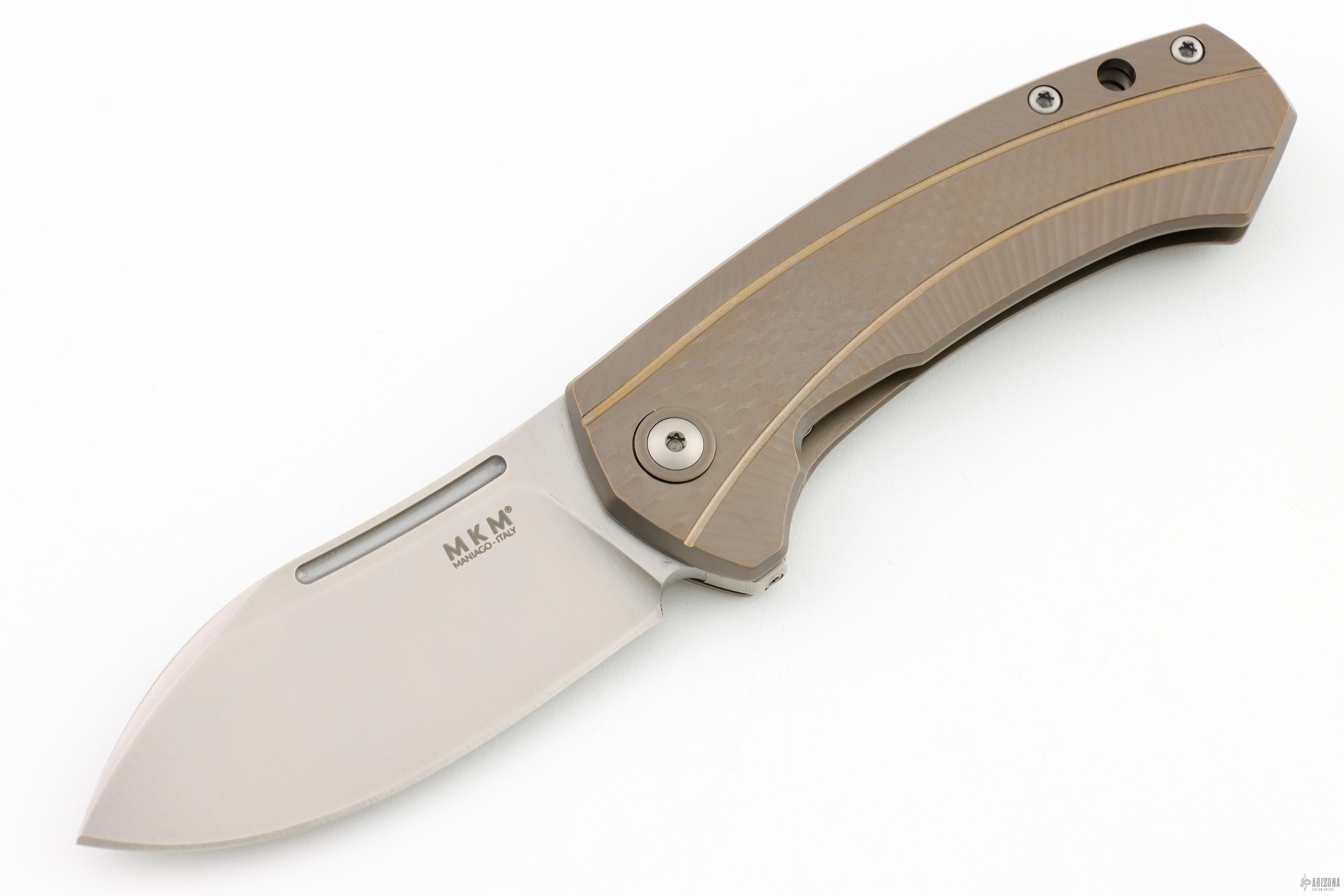 MKM Voxnaes Colvera Frame Lock Knife - Bronzed Ti - Arizona Custom