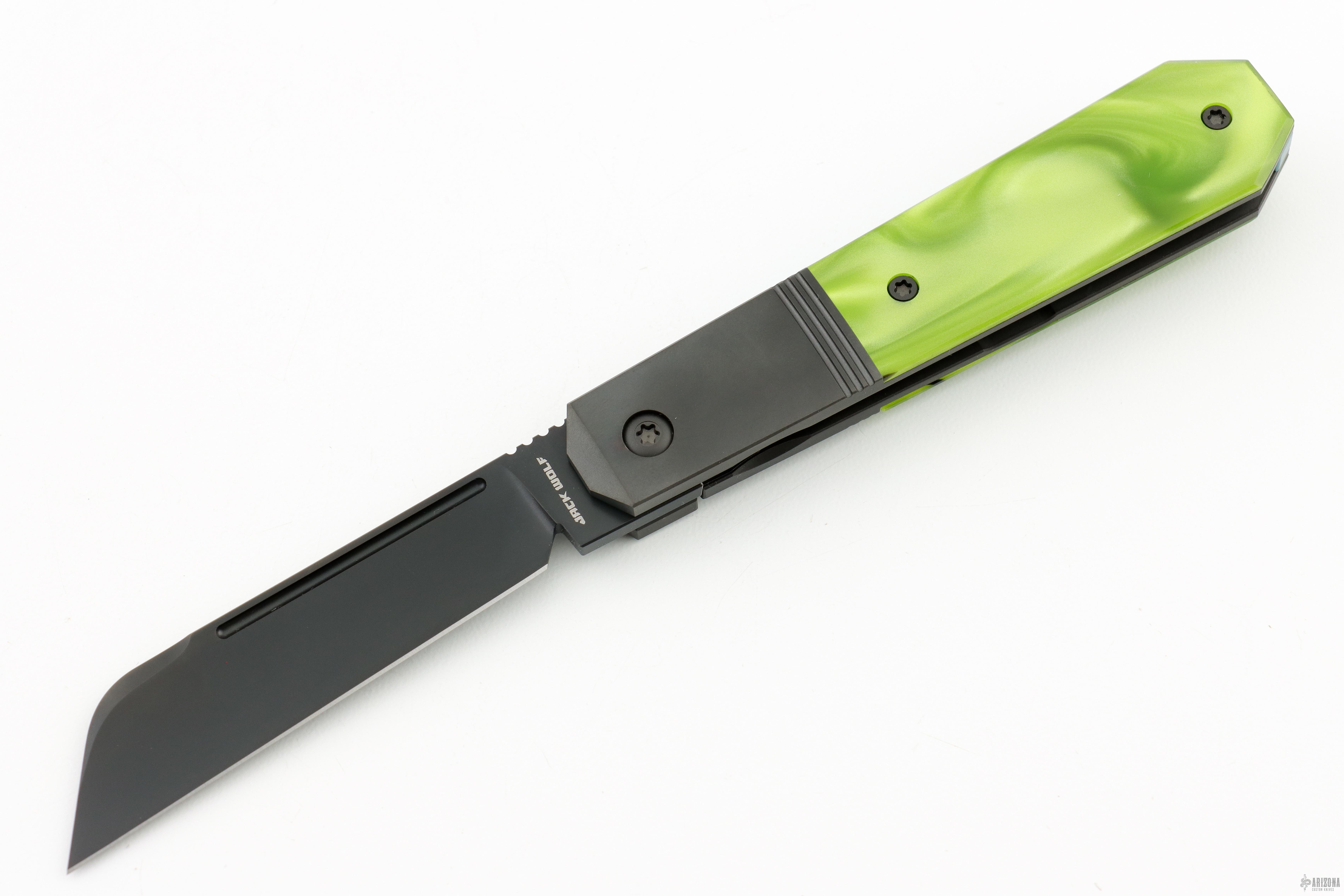 After Hours Jack - Kirinite Toxic Green DLC - Arizona Custom Knives