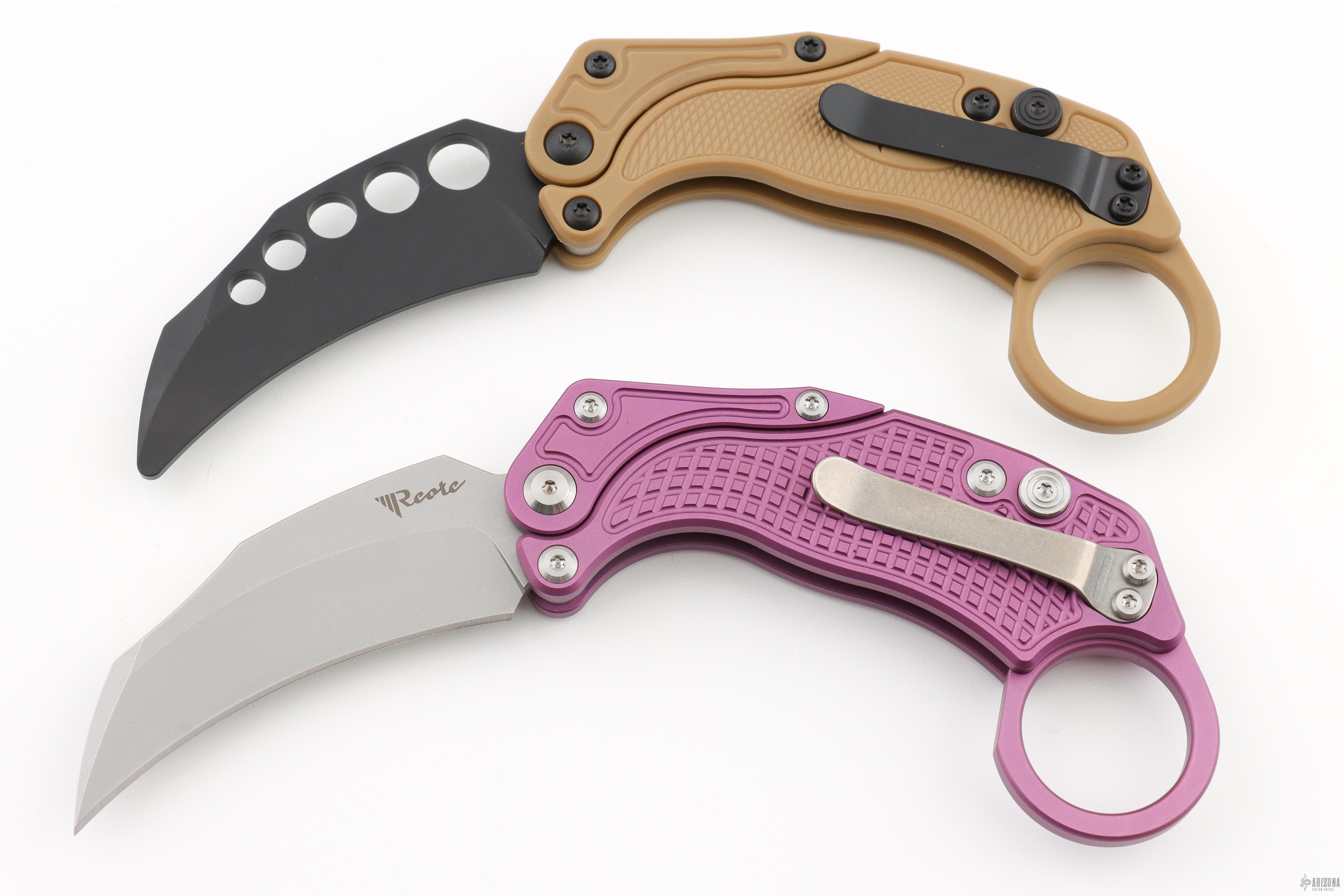 EXO-K Karambit Gravity Knife Oxidized Purple & Stonewashed