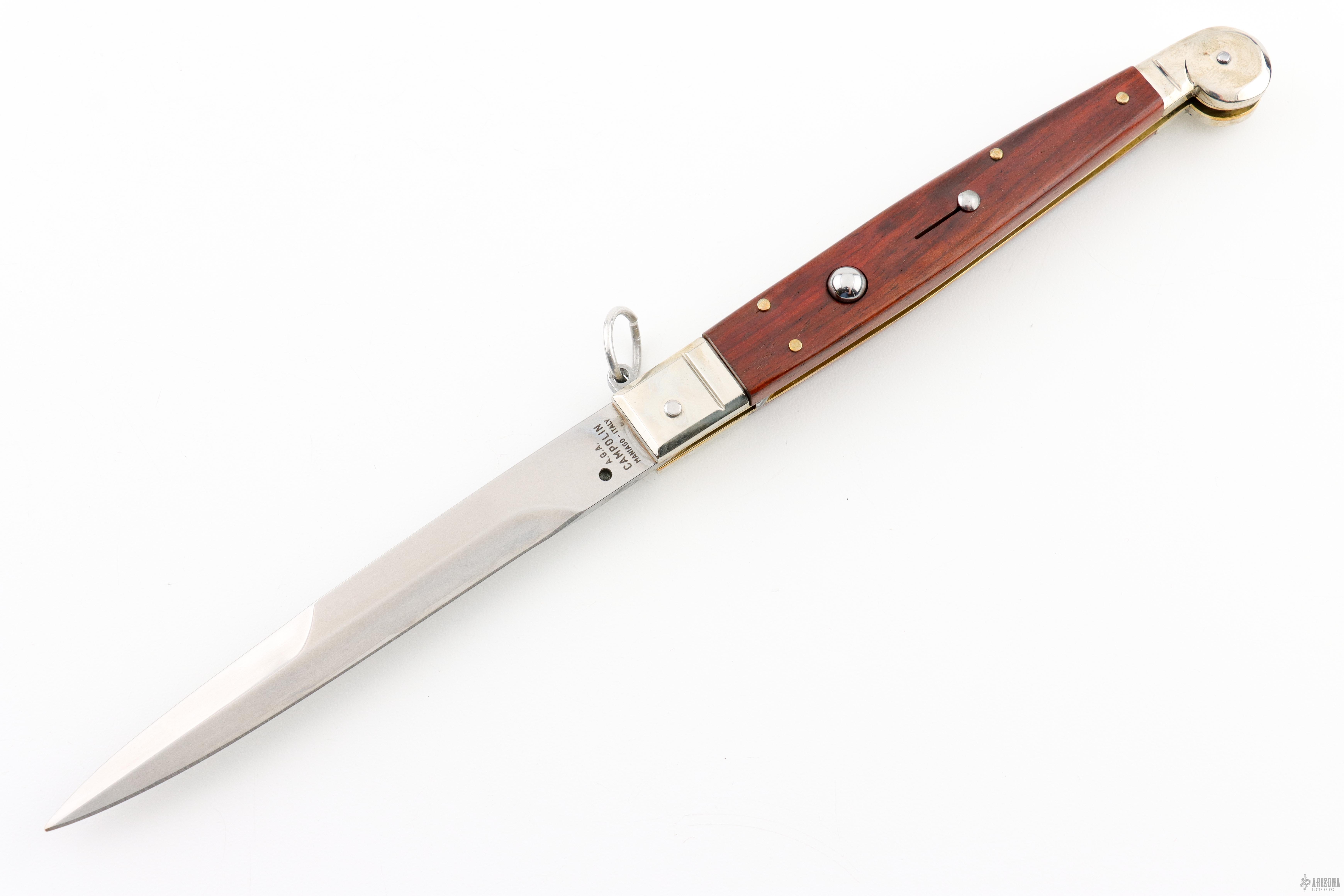 Sicilian Ring Pull Stiletto - Wood - Arizona Custom Knives
