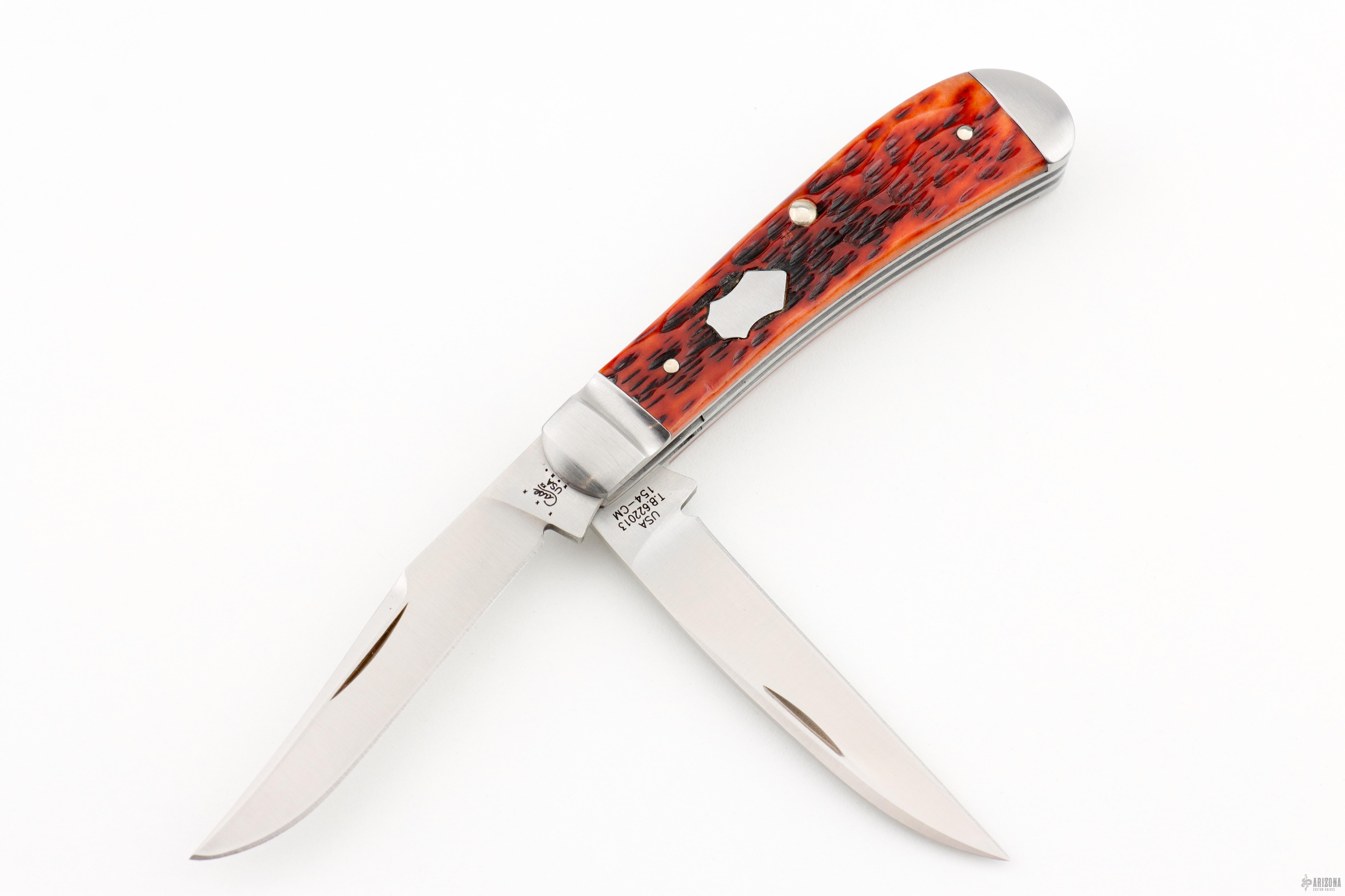 Jigged Chestnut Bone Trapper (TB622013) - Arizona Custom Knives