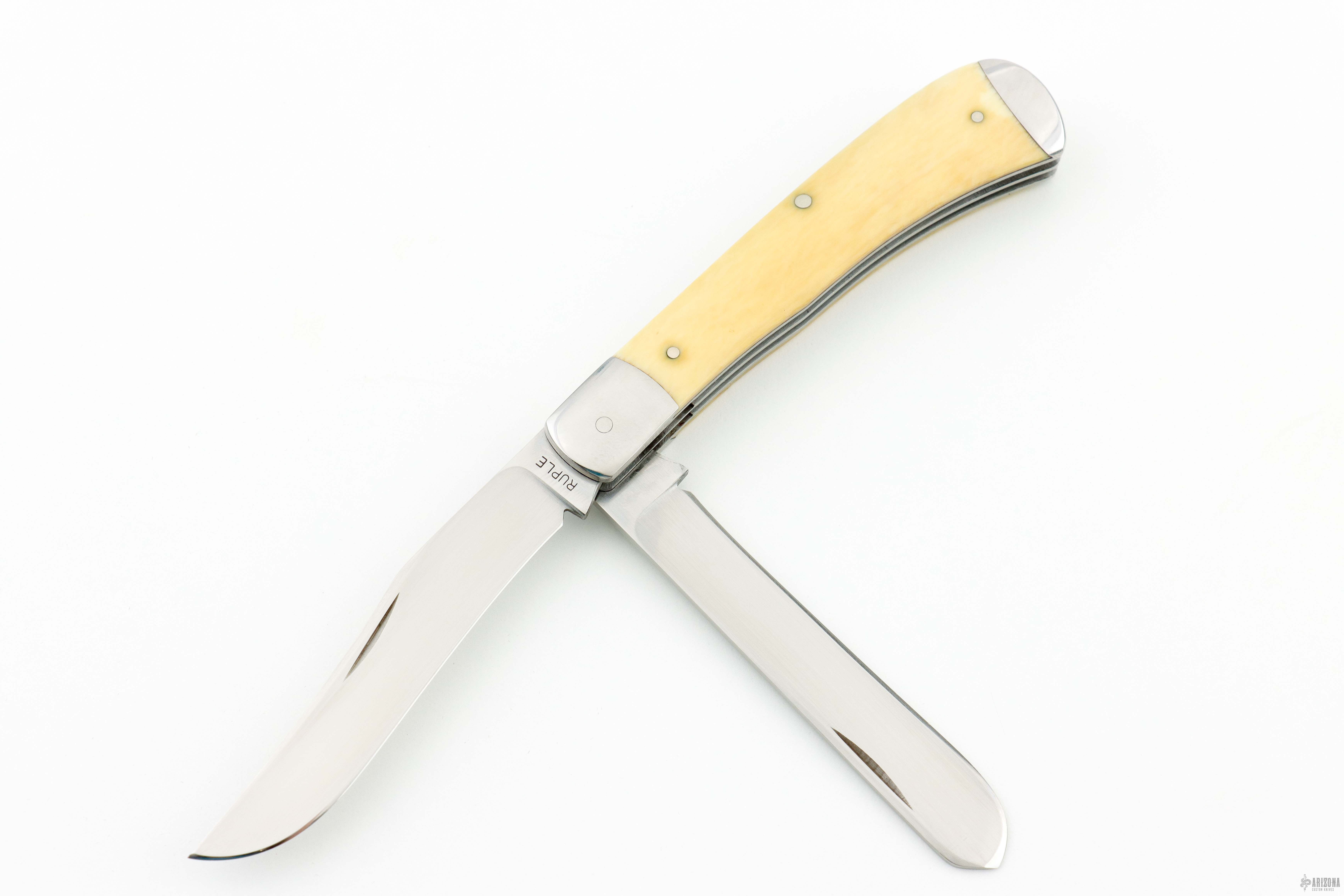 2-Blade Trapper - Mammoth Ivory - Arizona Custom Knives