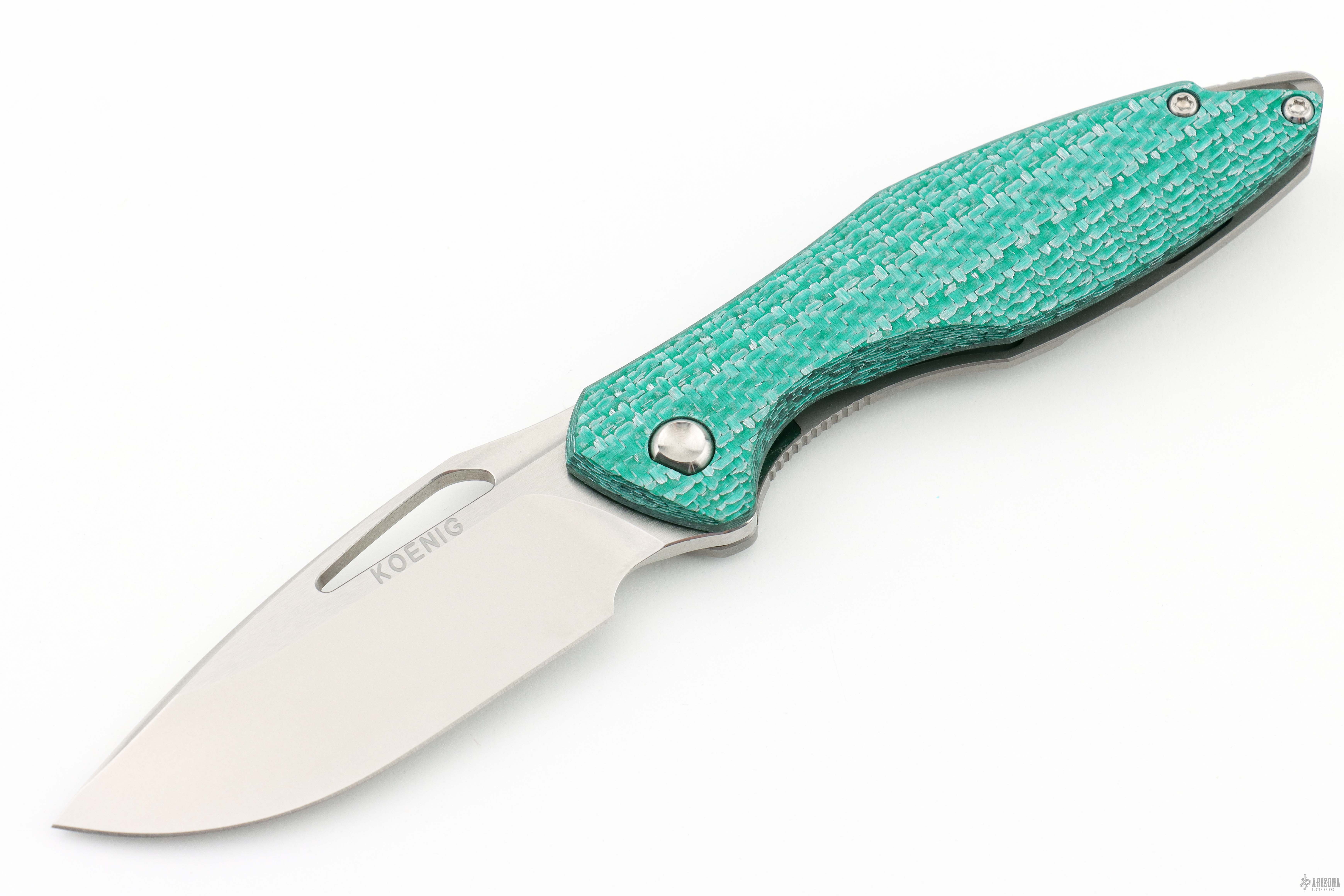 Mini Arius - Smooth Green Twill - Arizona Custom Knives