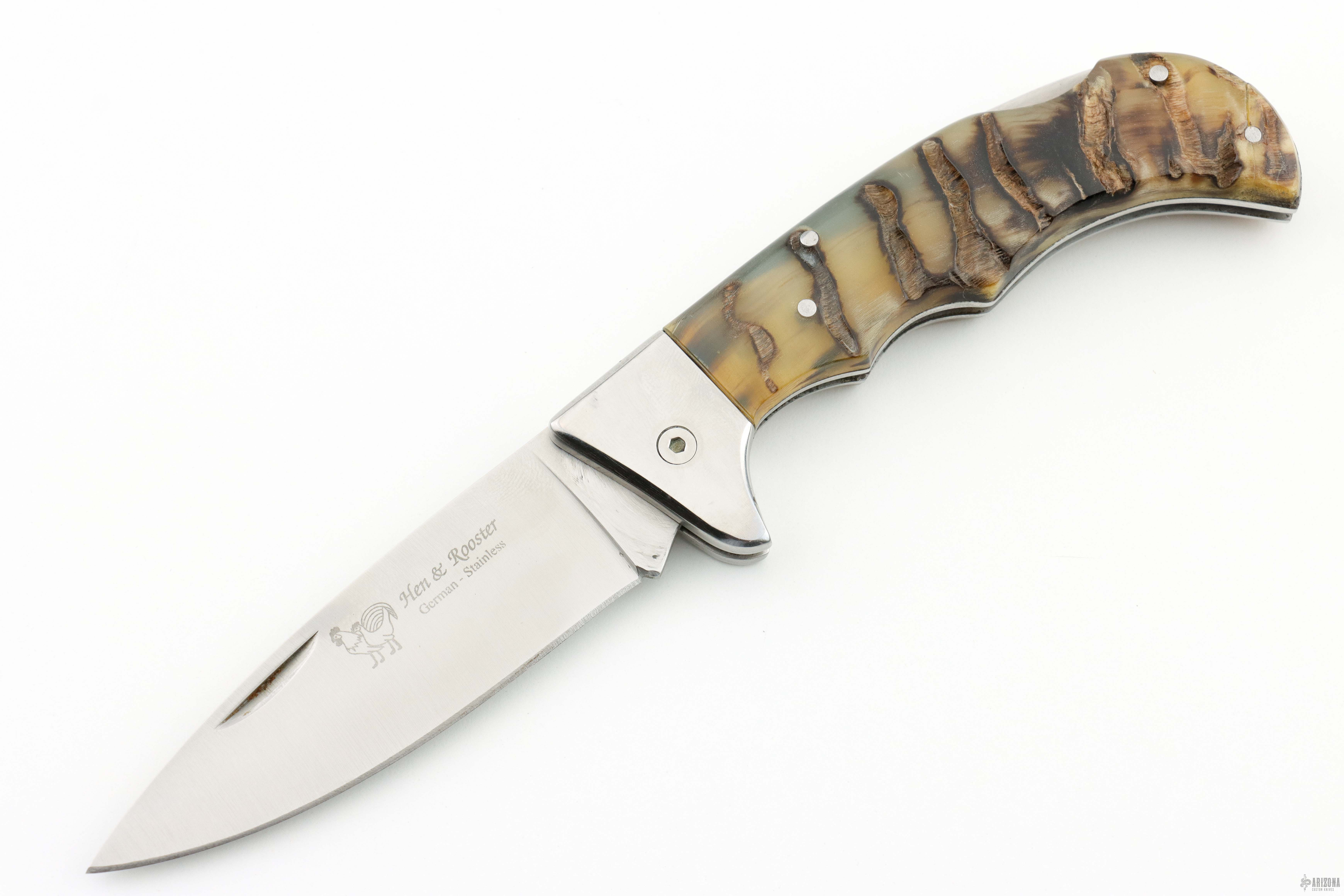 HR5045 Sheep Horn Lockback - Arizona Custom Knives