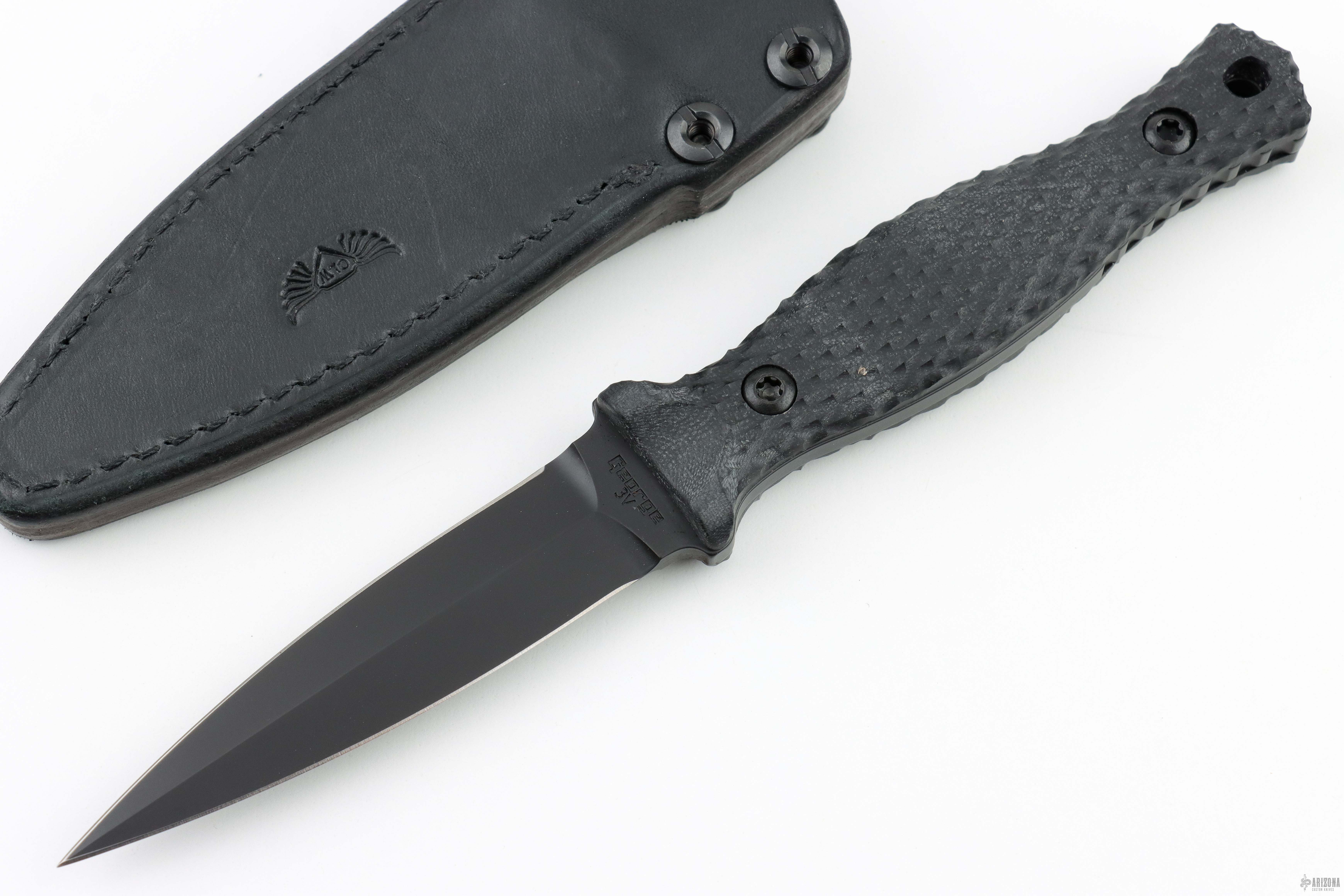 Galvo Dagger - 3v Black Diamond G-10 and Black Cerakote - Arizona