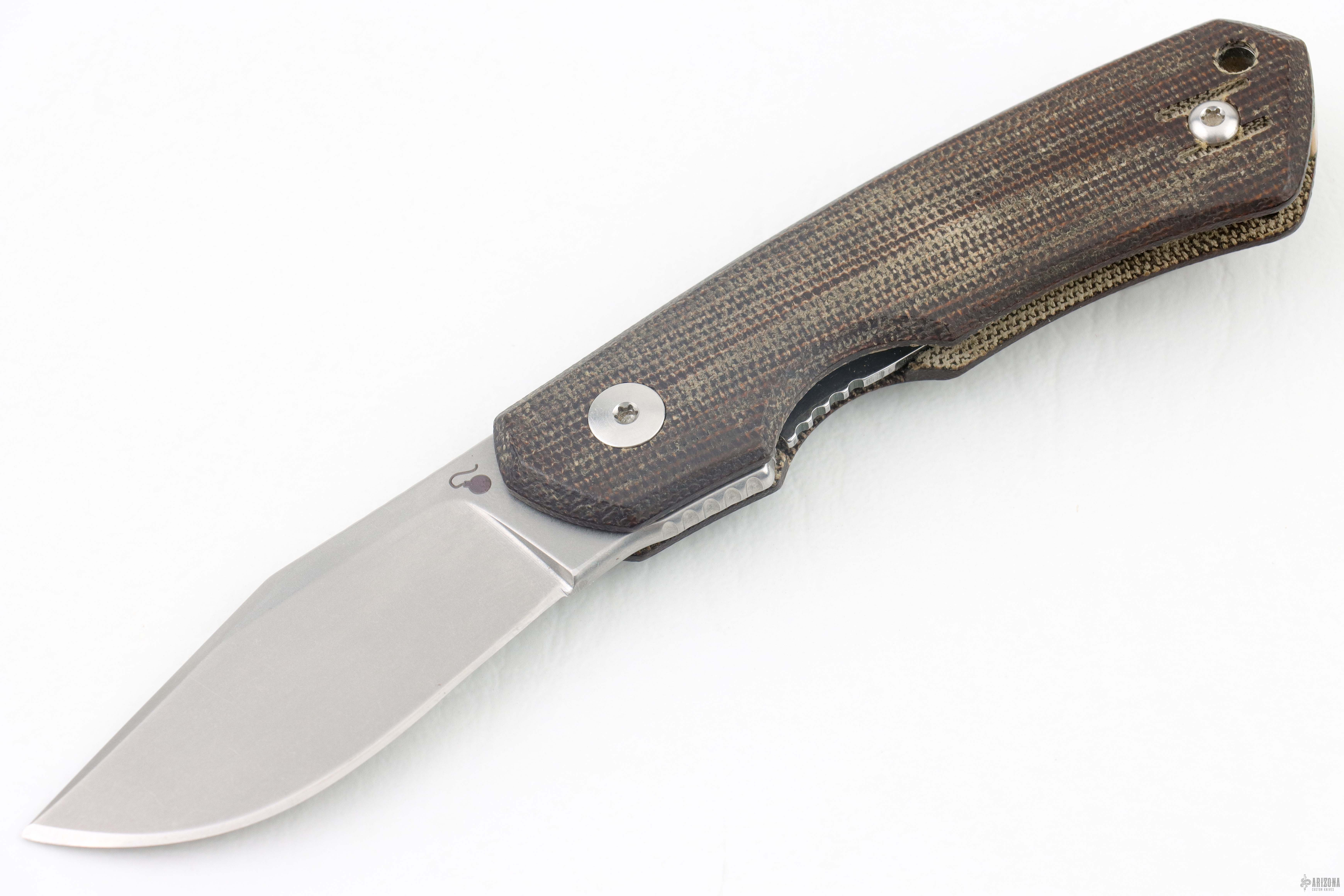 Dapper - Green Canvas Micarta - Arizona Custom Knives
