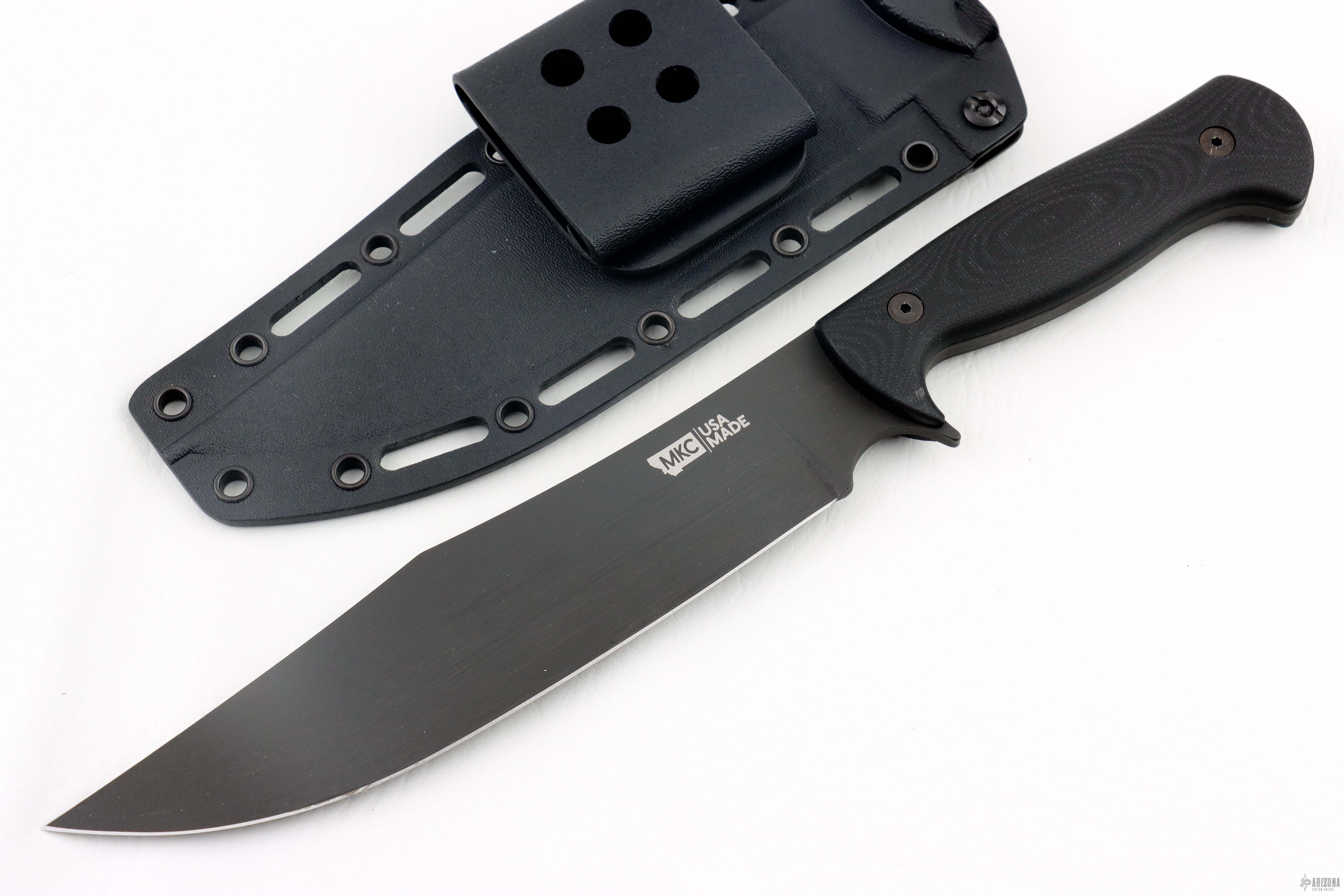 THE MARSHALL BUSHCRAFT KNIFE - BLACK - Arizona Custom Knives