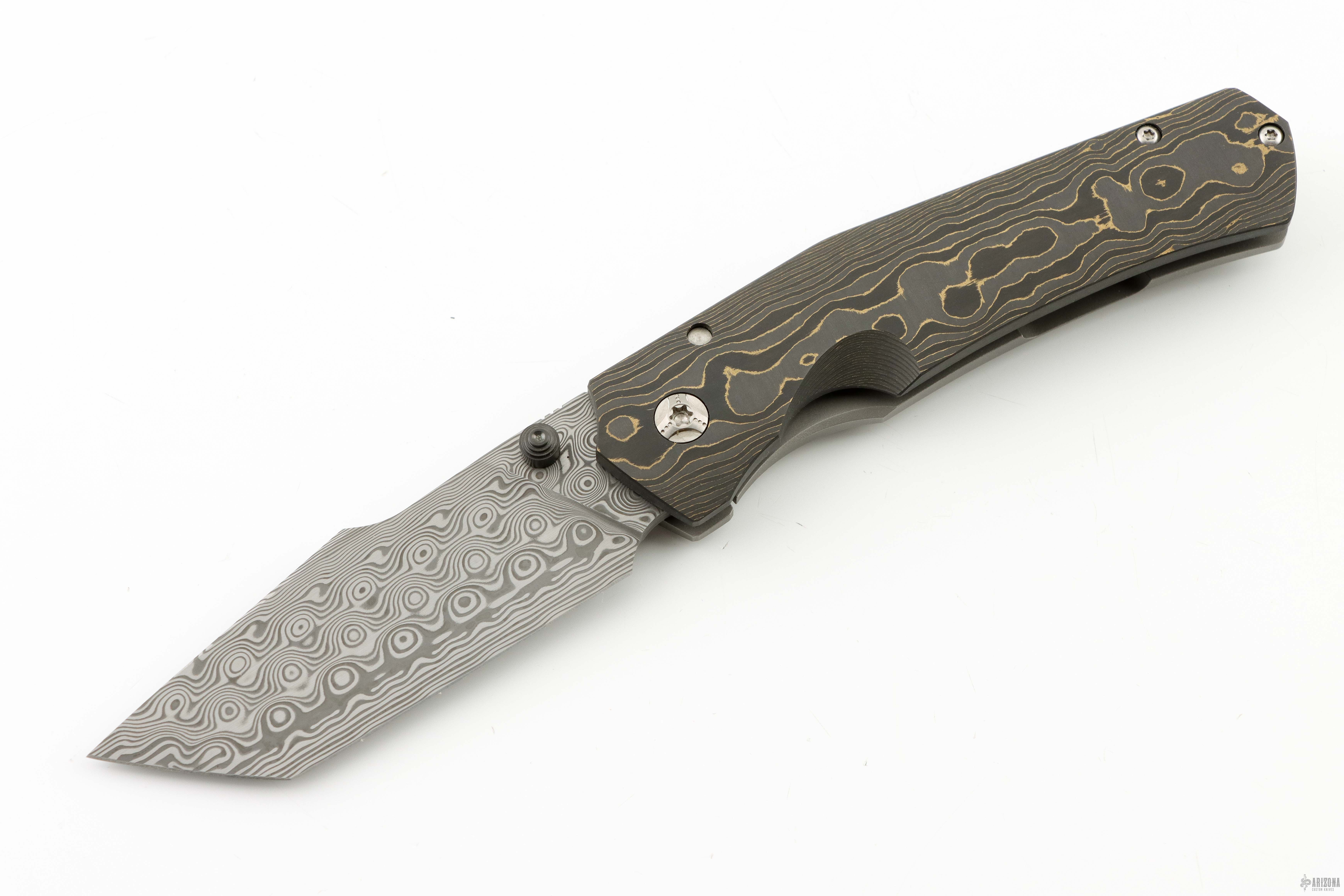 Vector - Fat Carbon & Damasteel - Arizona Custom Knives Vector - Fat Carbon & Damasteel - Arizona Custom Knives