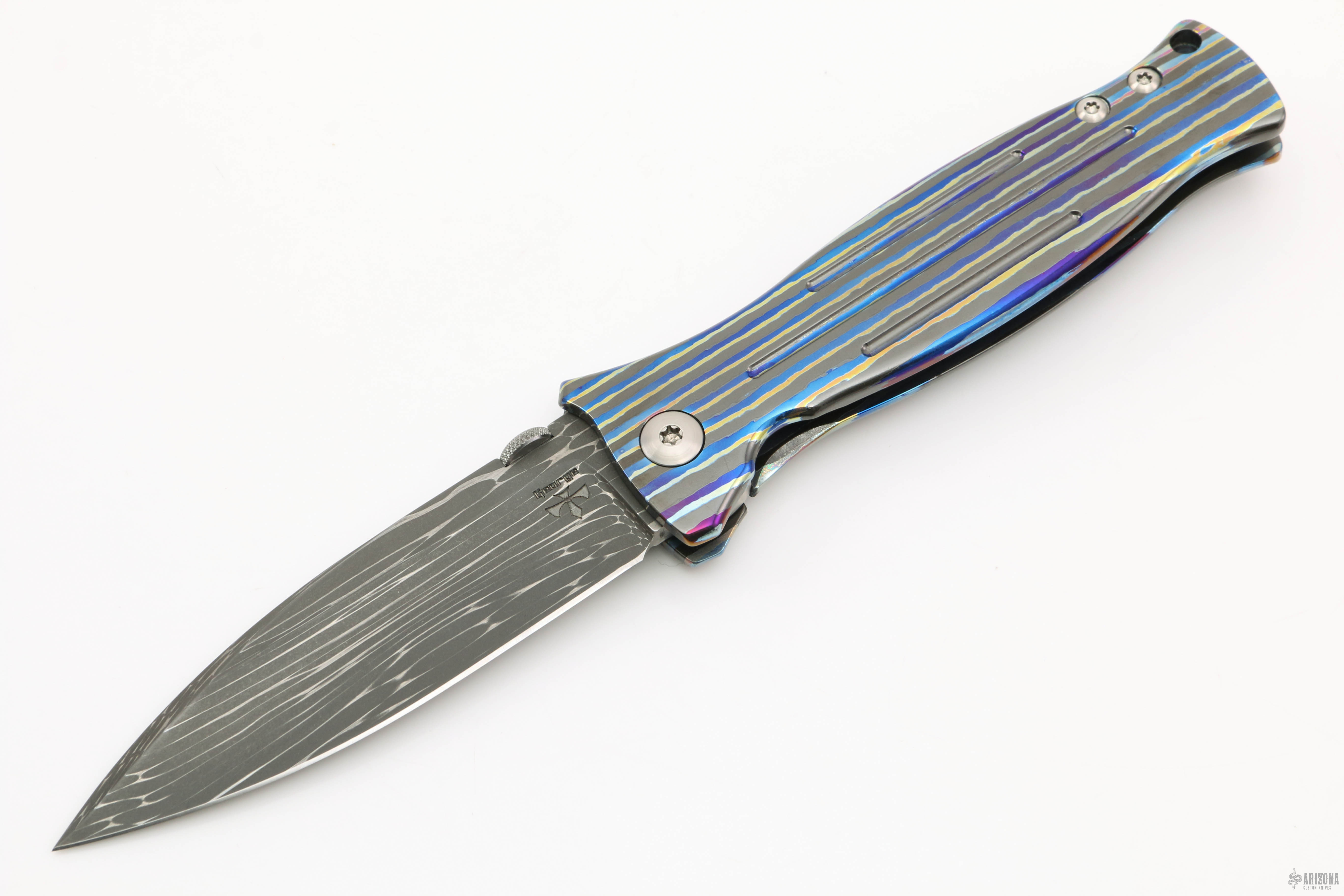 M3 - Damascus and ZircuTi - Arizona Custom Knives
