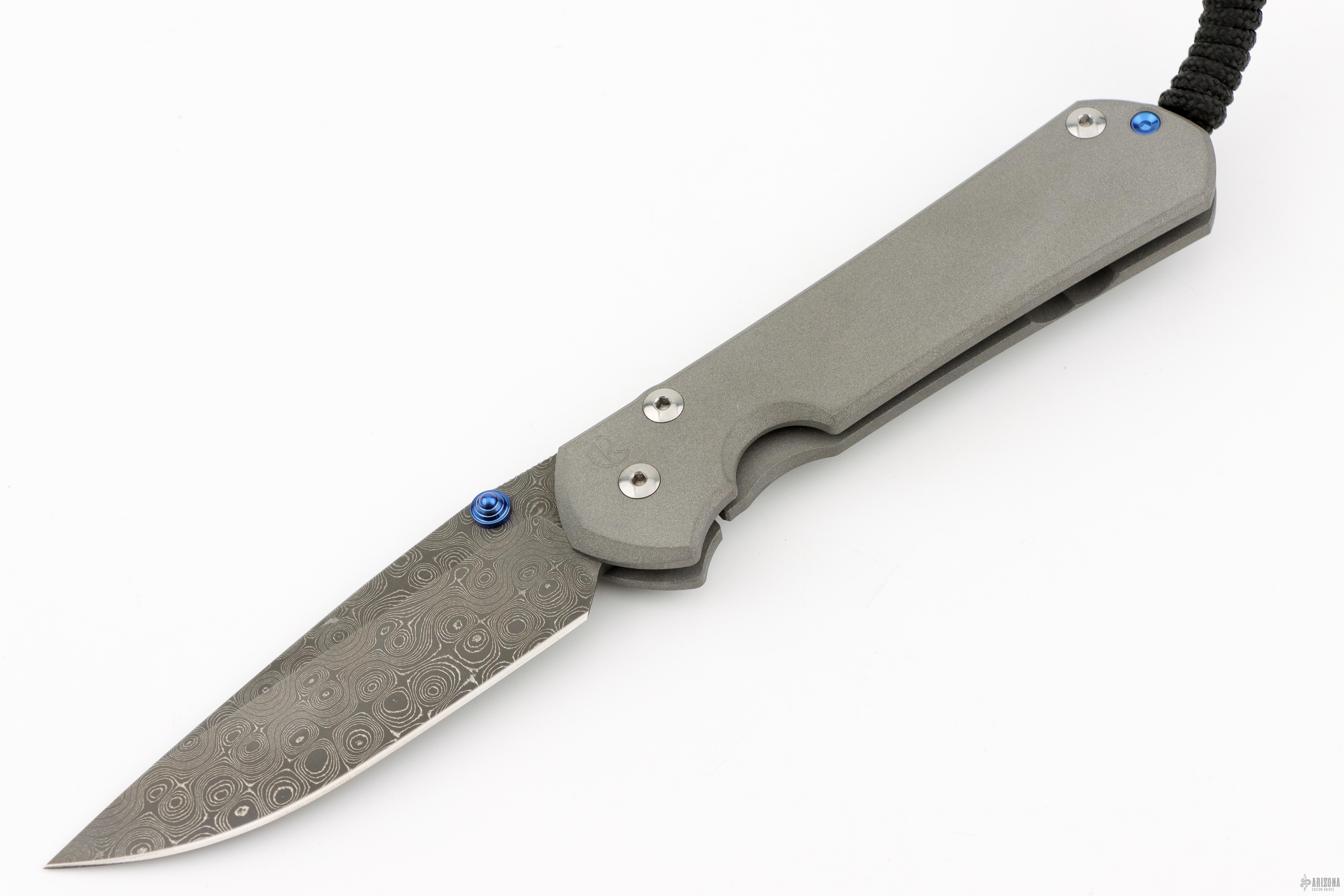 Large Sebenza Plain 31- Raindrop Damascus - Arizona Custom Knives