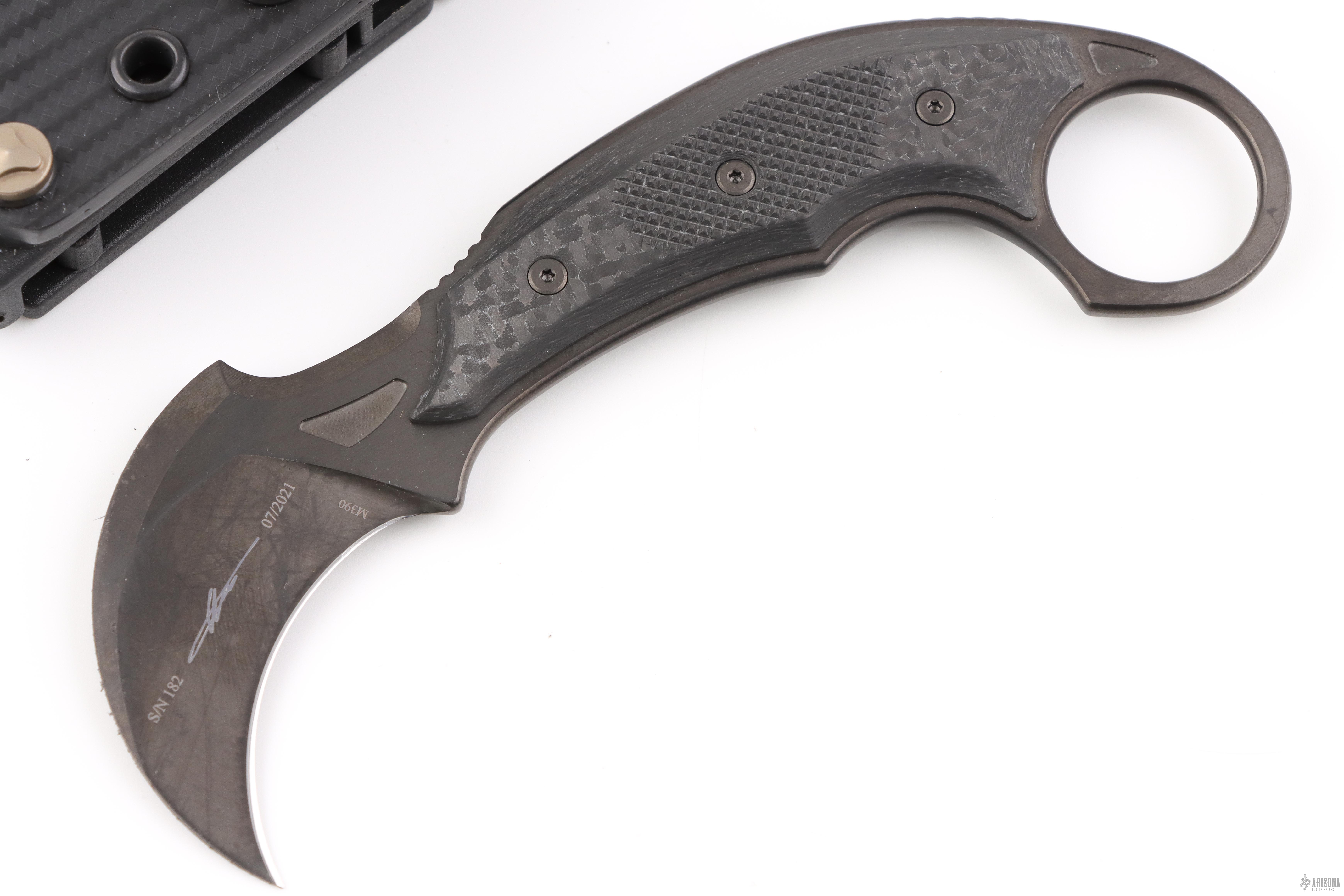 新品未使用　VOLA Racing セラミックMINI BLADE 選手用 118-1 DLCSR Bastinelli Iconic Karambit Fixed Blade Signature