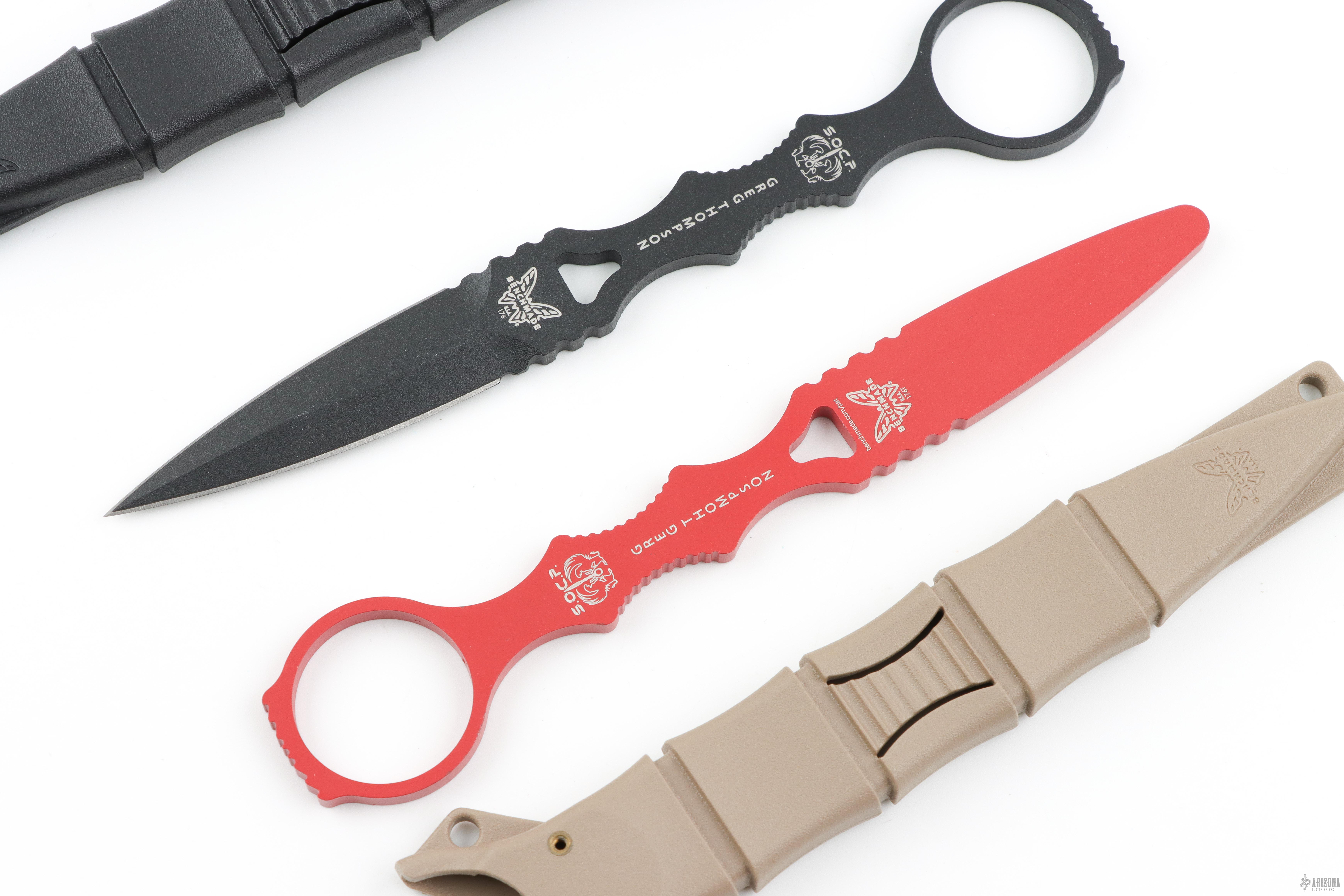 Socpe Dagger 176BKSN-Combo SOCP Dagger Knife w/ Trainer Blade - Arizona Custom Knives