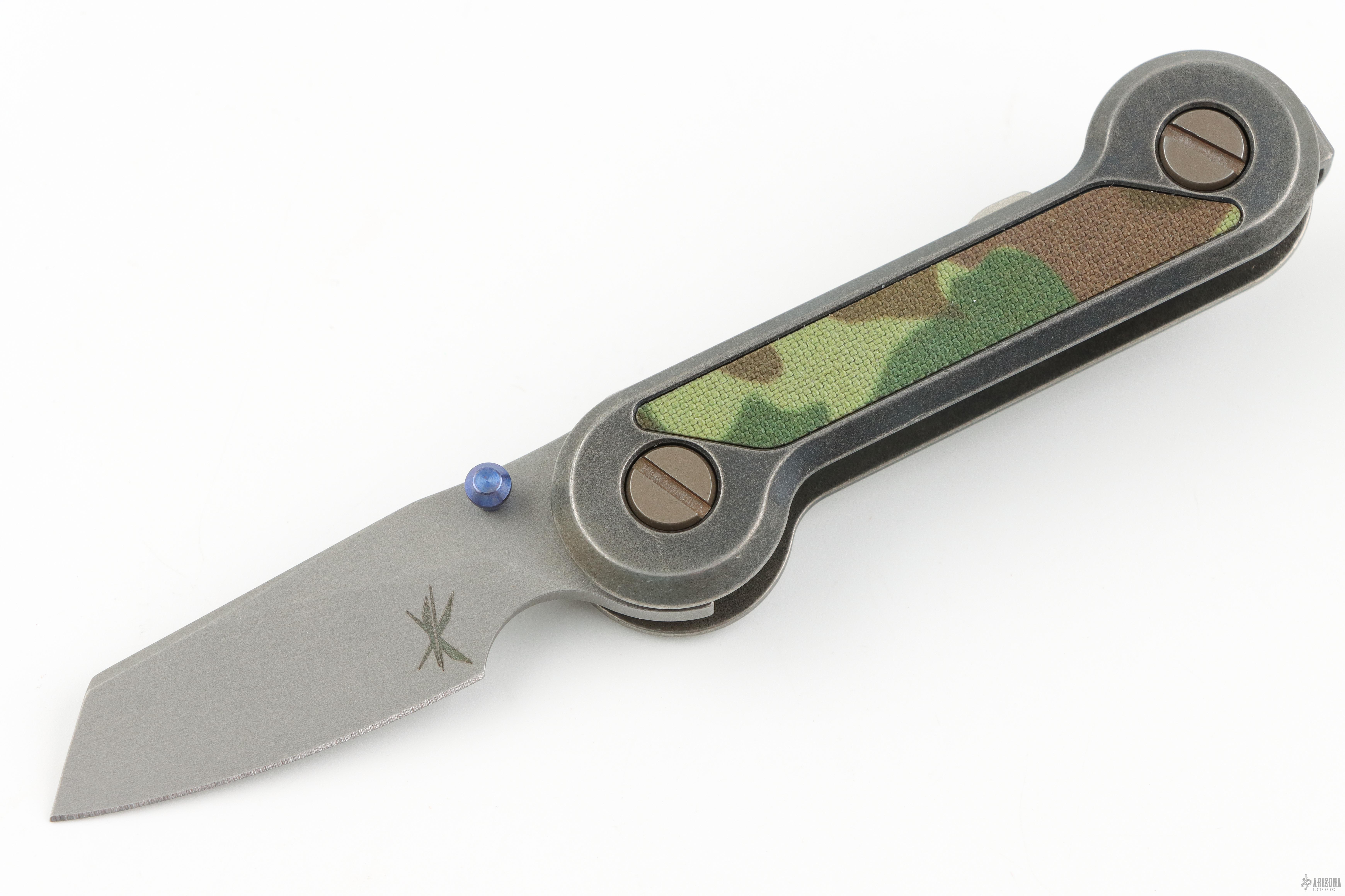 Titanium Key-Bar with Camo Inlays and Keanison Blade - Arizona
