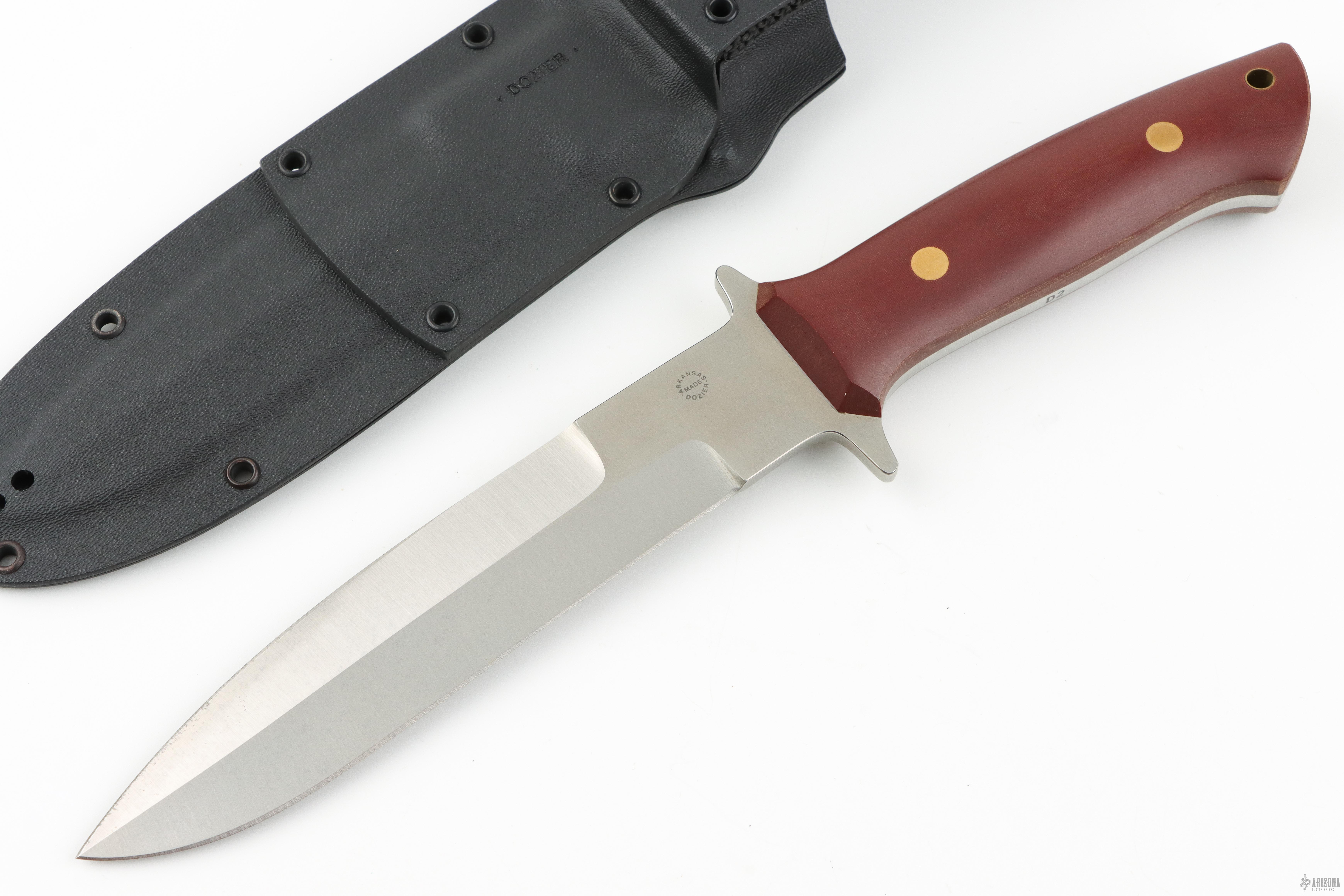 K　　ARIZONA FREEDOM KM-17 Large Freedom Fighter - Red Linen Micarta - Arizona Custom