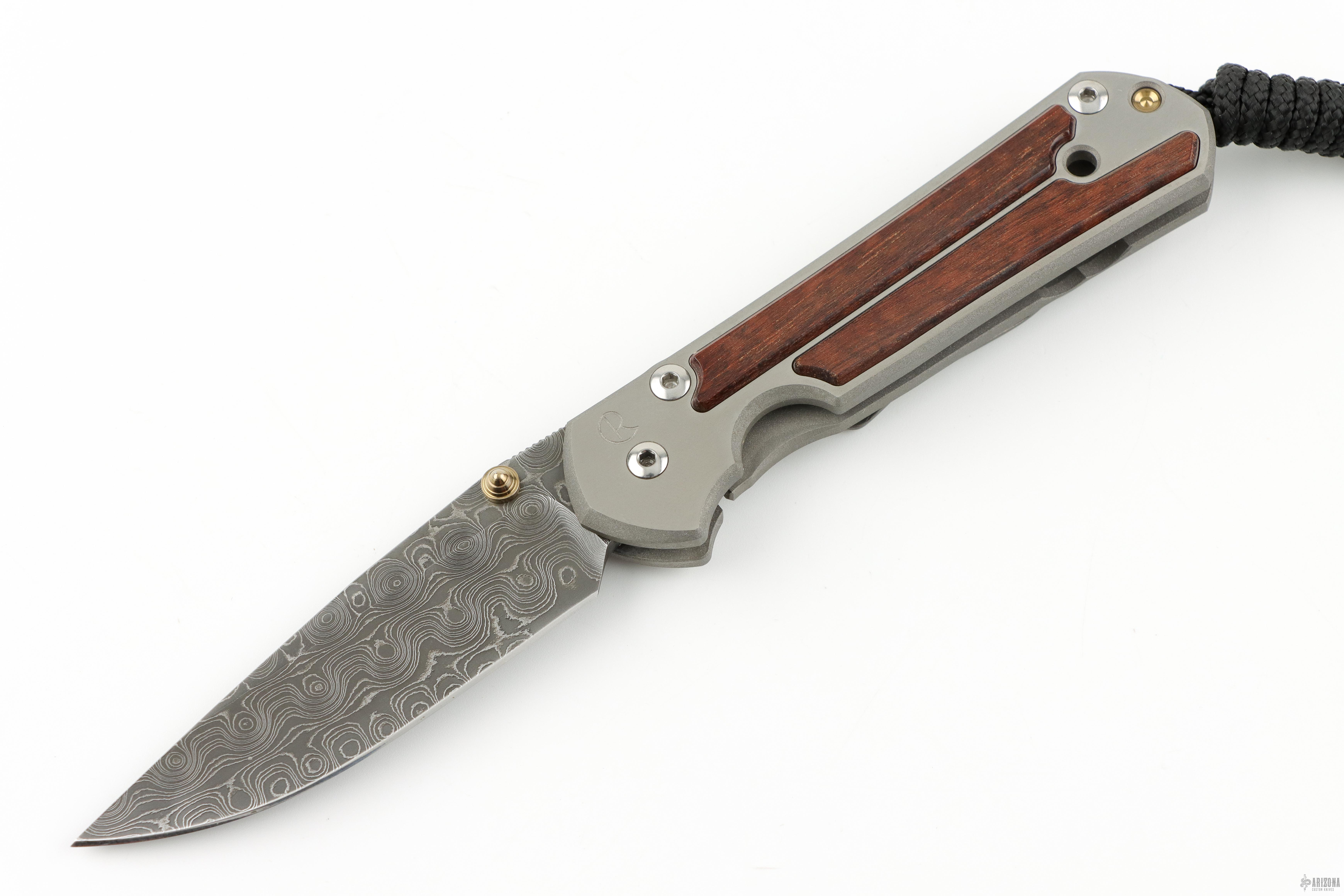 Small Sebenza 21 - Damascus and Snakewood - Arizona Custom Knives