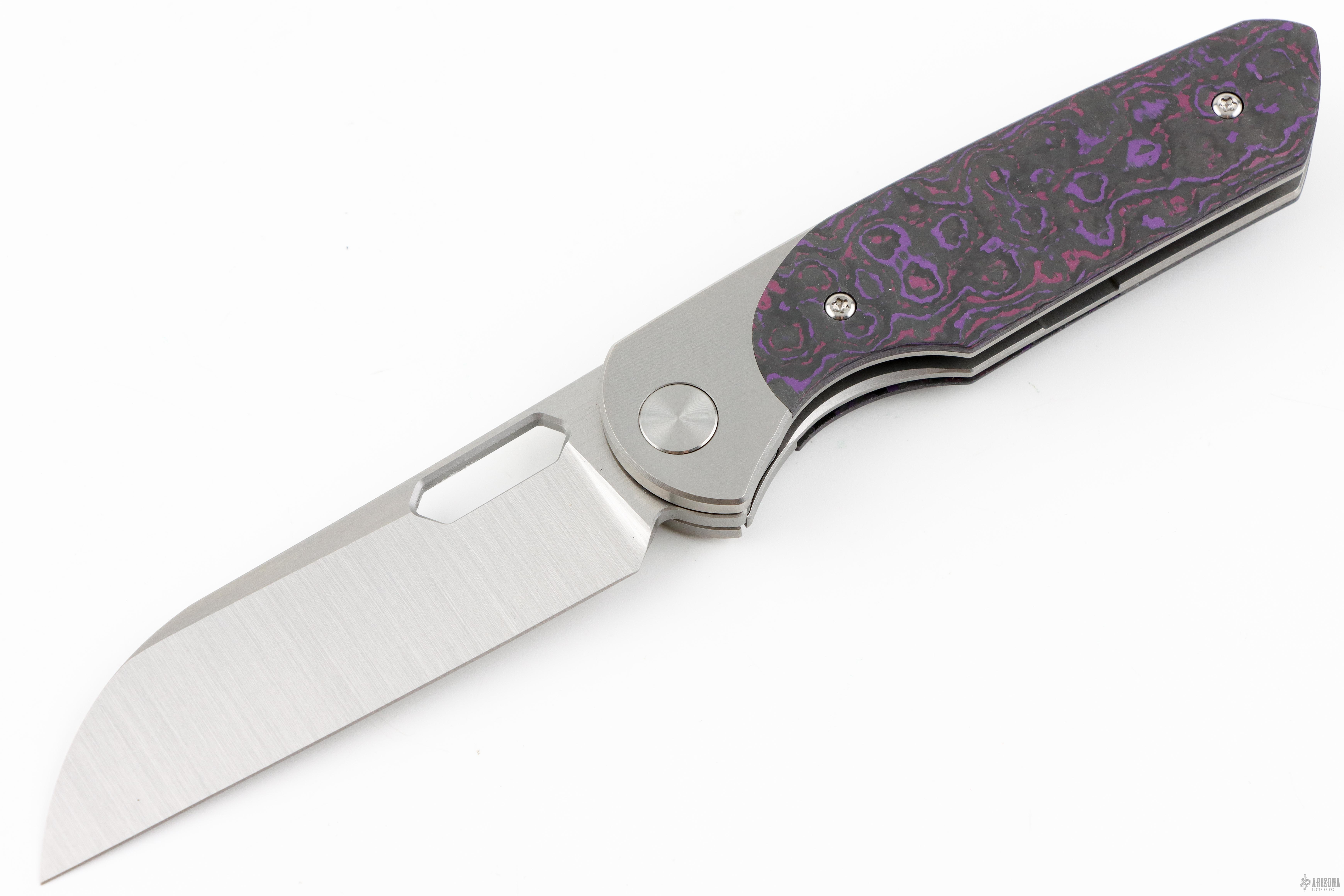 The H.A.L.T. Purple Haze Fat Carbon - Arizona Custom Knives