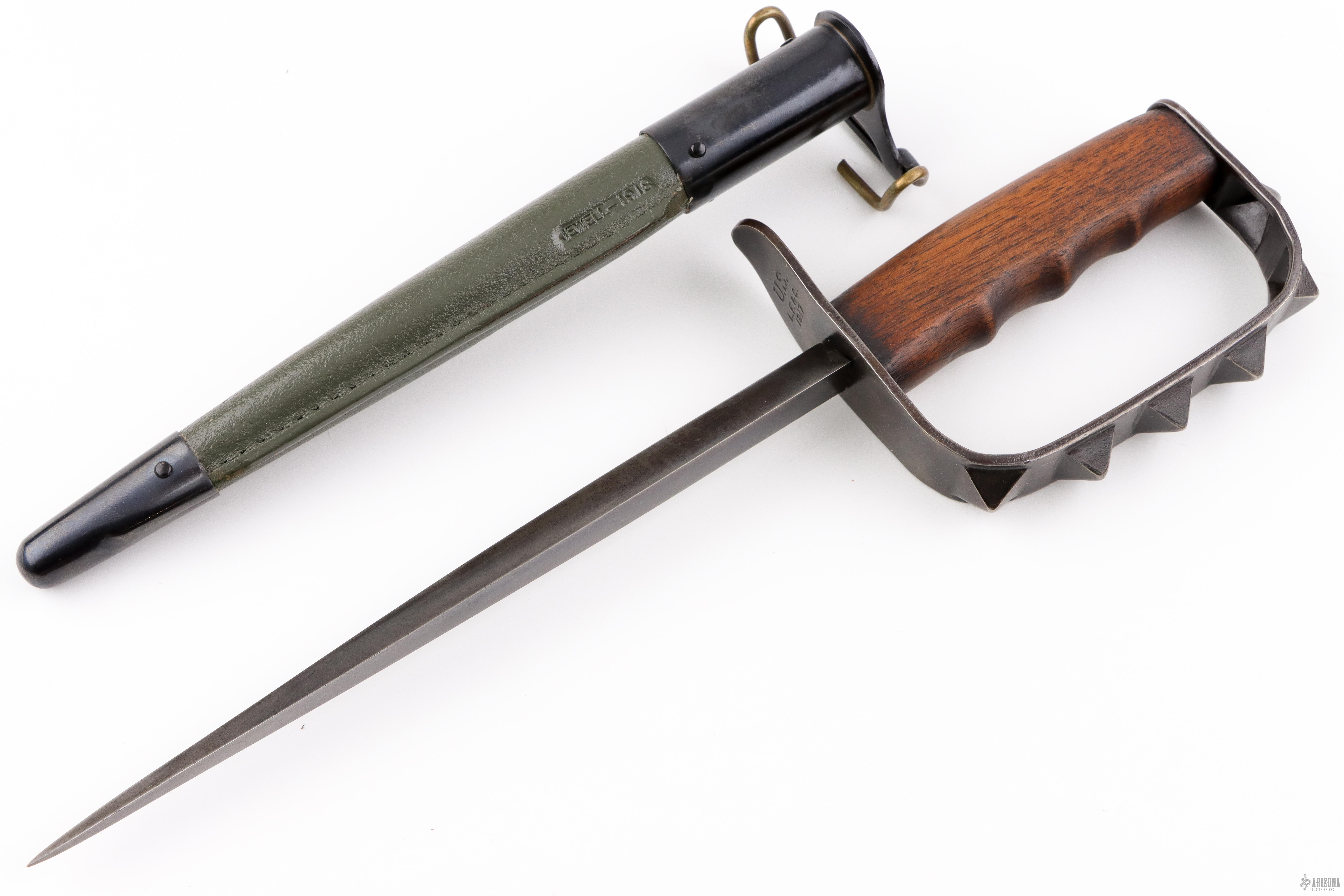 1917 Trench Knife w/ Reproduction Scabbard - Arizona Custom Knives