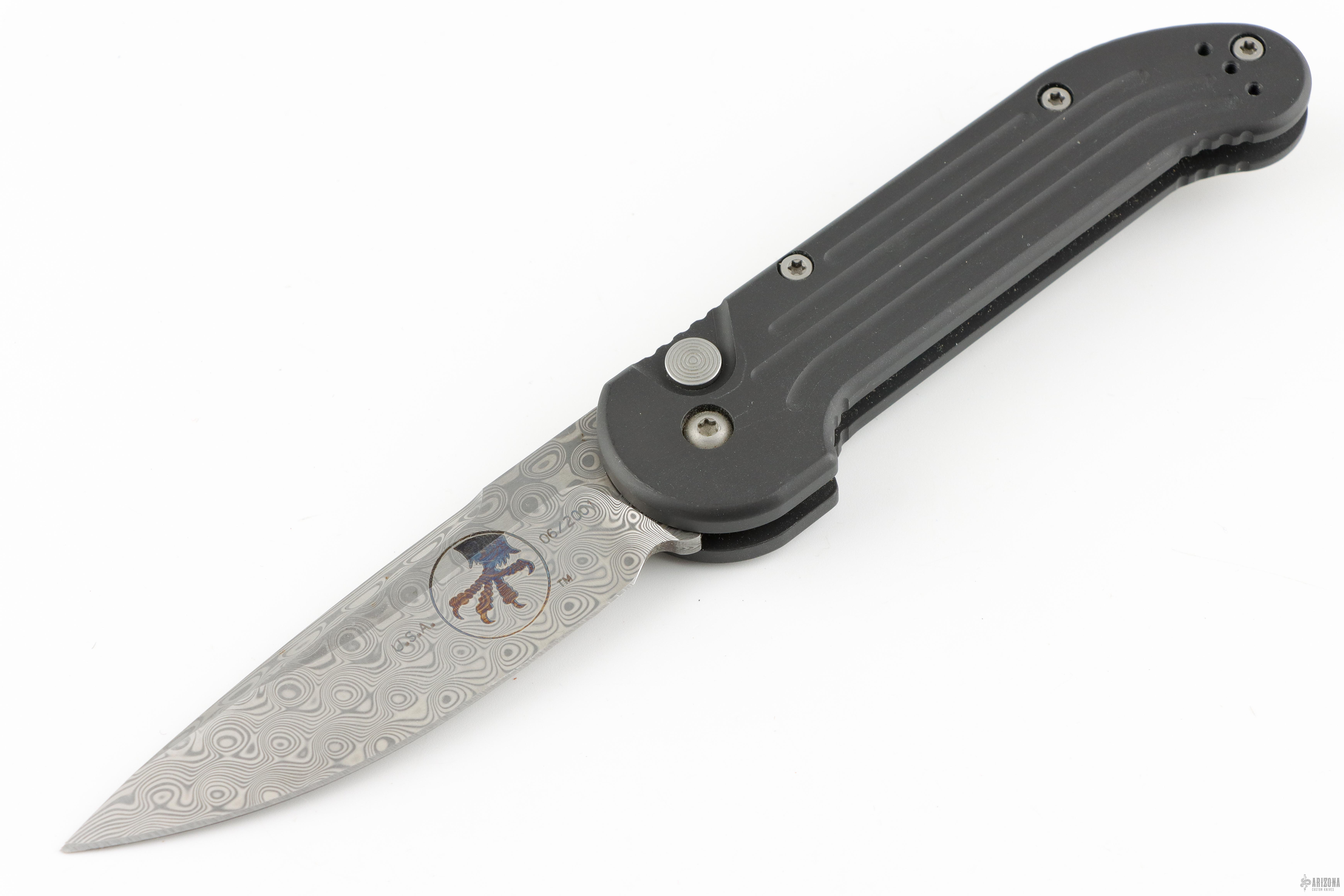 LUDT Civilian - Rose Damascus - Arizona Custom Knives